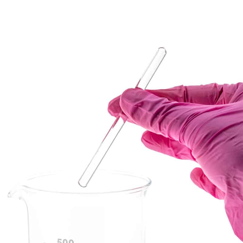 Bagietka szklana laboratoryjna, szkło borokrzemowe 3.3