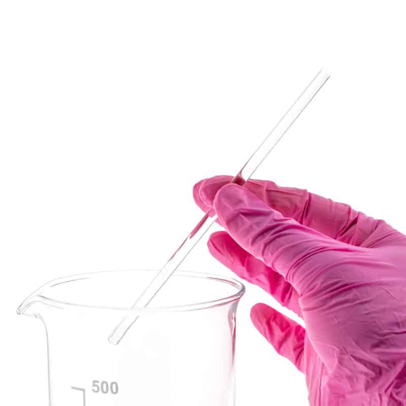 Bagietka szklana laboratoryjna, szkło borokrzemowe 3.3