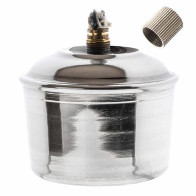 Palnik spirytusowy lampka 100 ml stal nierdzewna z nakrętką i knotem