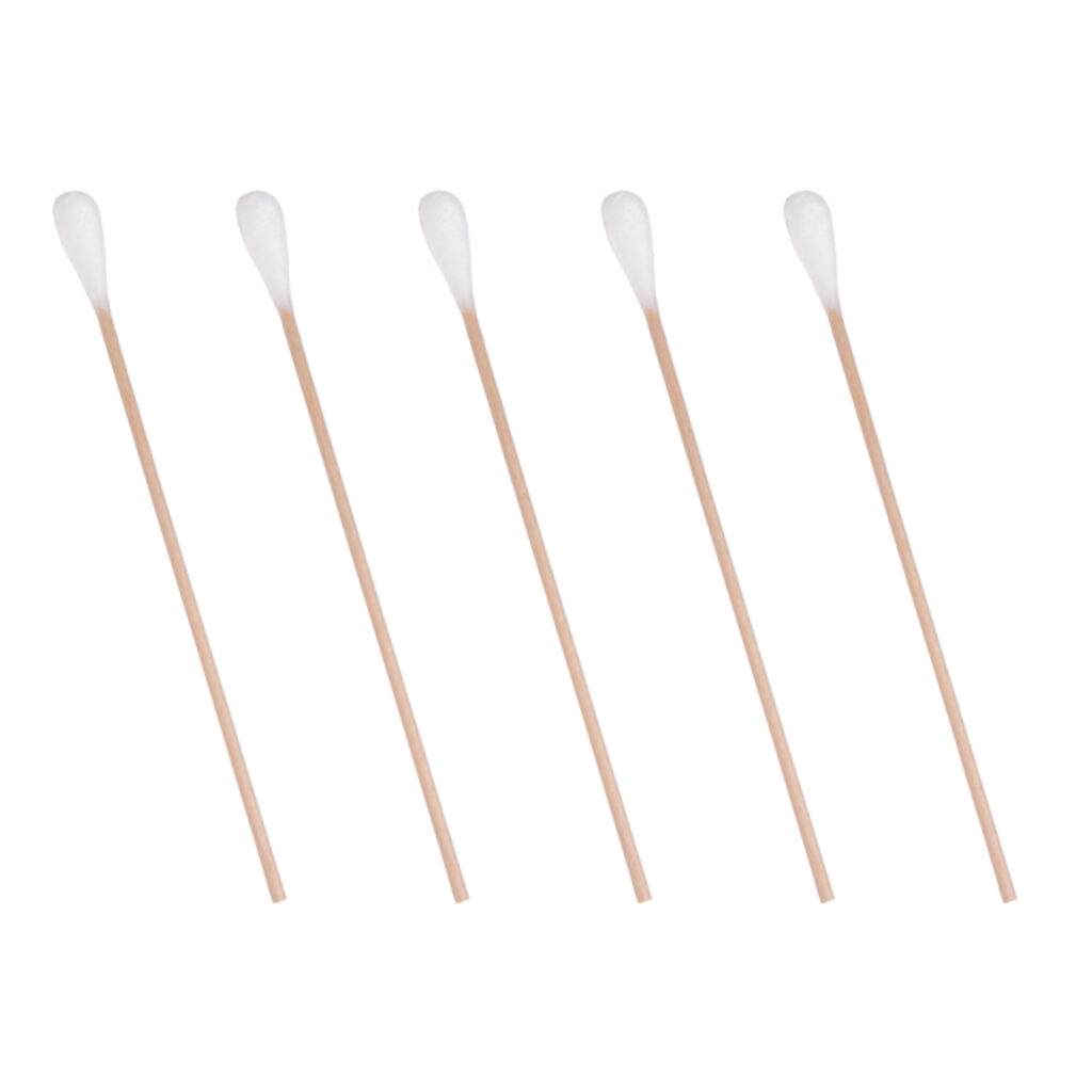 Wymazówka drewniana z bawełnianym wacikiem