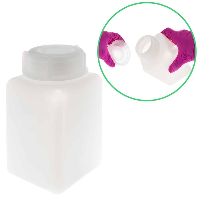 Butelka laboratoryjna czworokątna HDPE