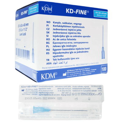 Igły iniekcyjne KD-Fine jasnoniebieskie