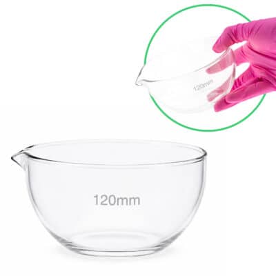 Parownica szklana z wylewem 120 mm 320 ml
