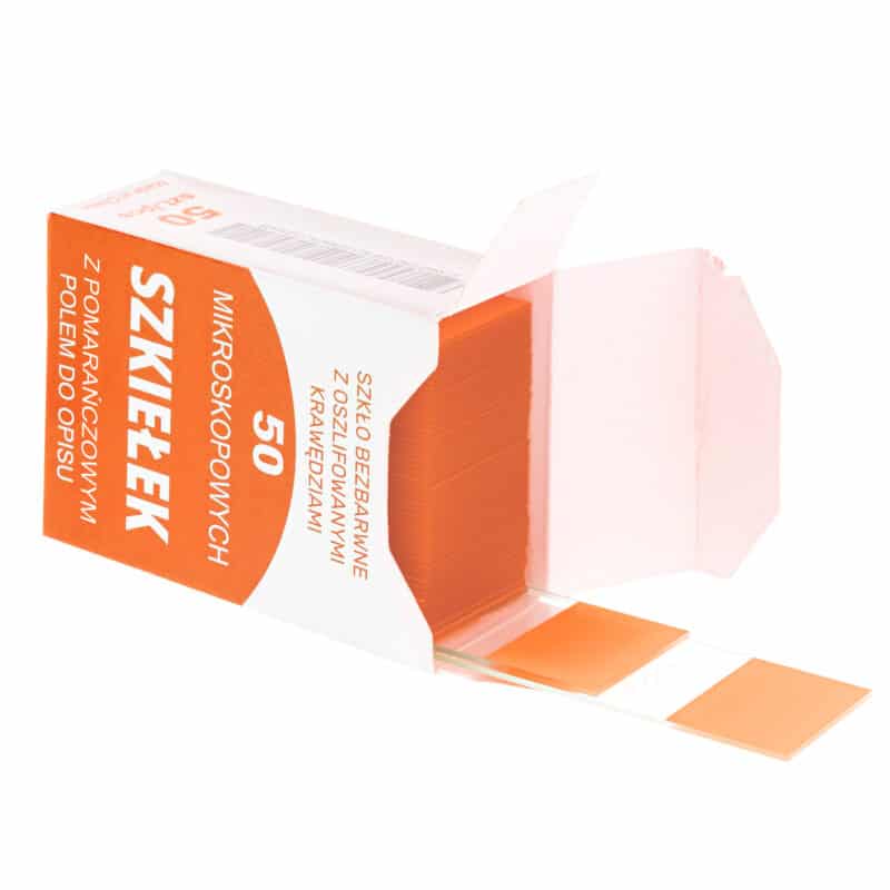 Szkiełka podstawowe mikroskopowe 76 x 26 mm z polem do opisu