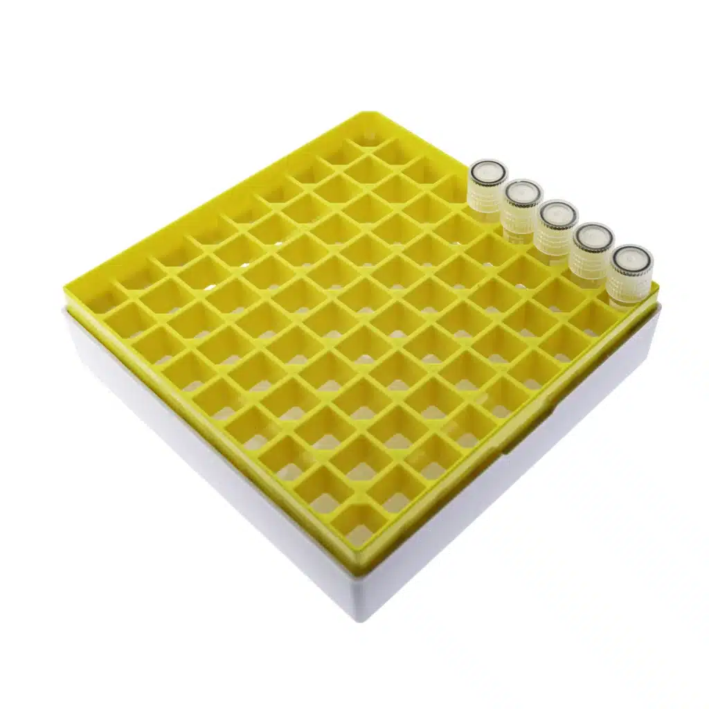 Kriopudełko na probówki Biologix żółte
