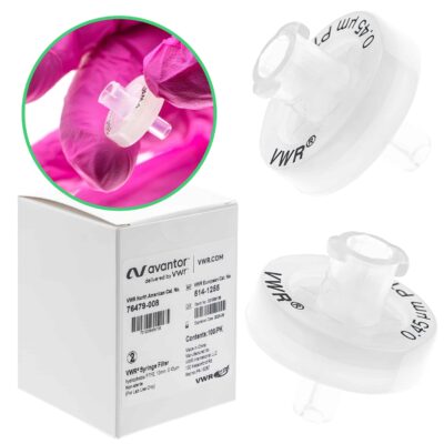 Filtry strzykawkowe 100 szt PTFE średnica 13mm pory 0,45 mikronów opak. 100 szt