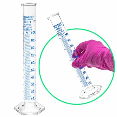 Cylinder miarowy szklany, klasa A 100 ml
