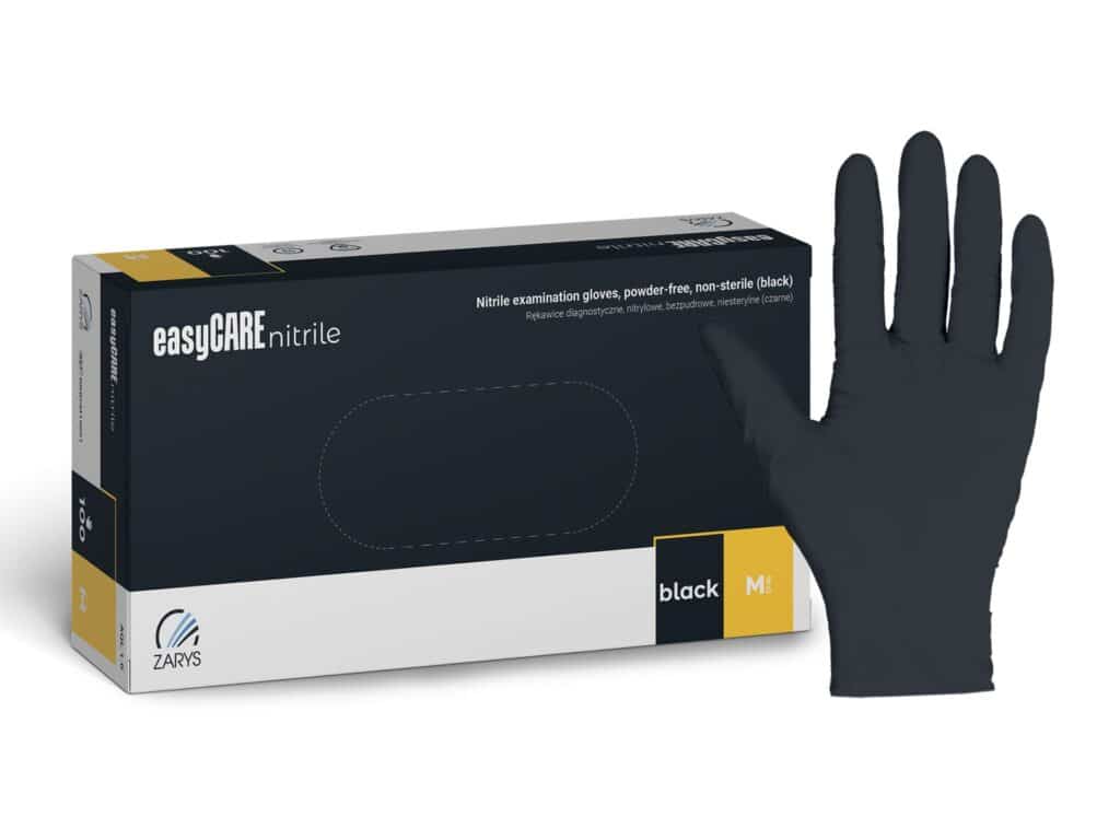 Rękawiczki nitrylowe easyCare czarne