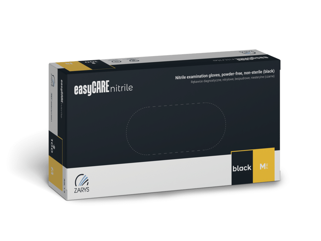 Rękawiczki nitrylowe easyCare czarne