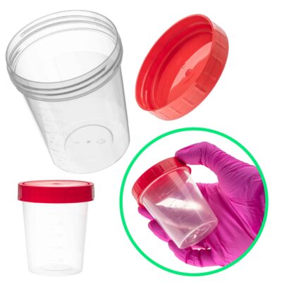 Pojemnik poj.125 ml z PP na próbki laboratoryjne