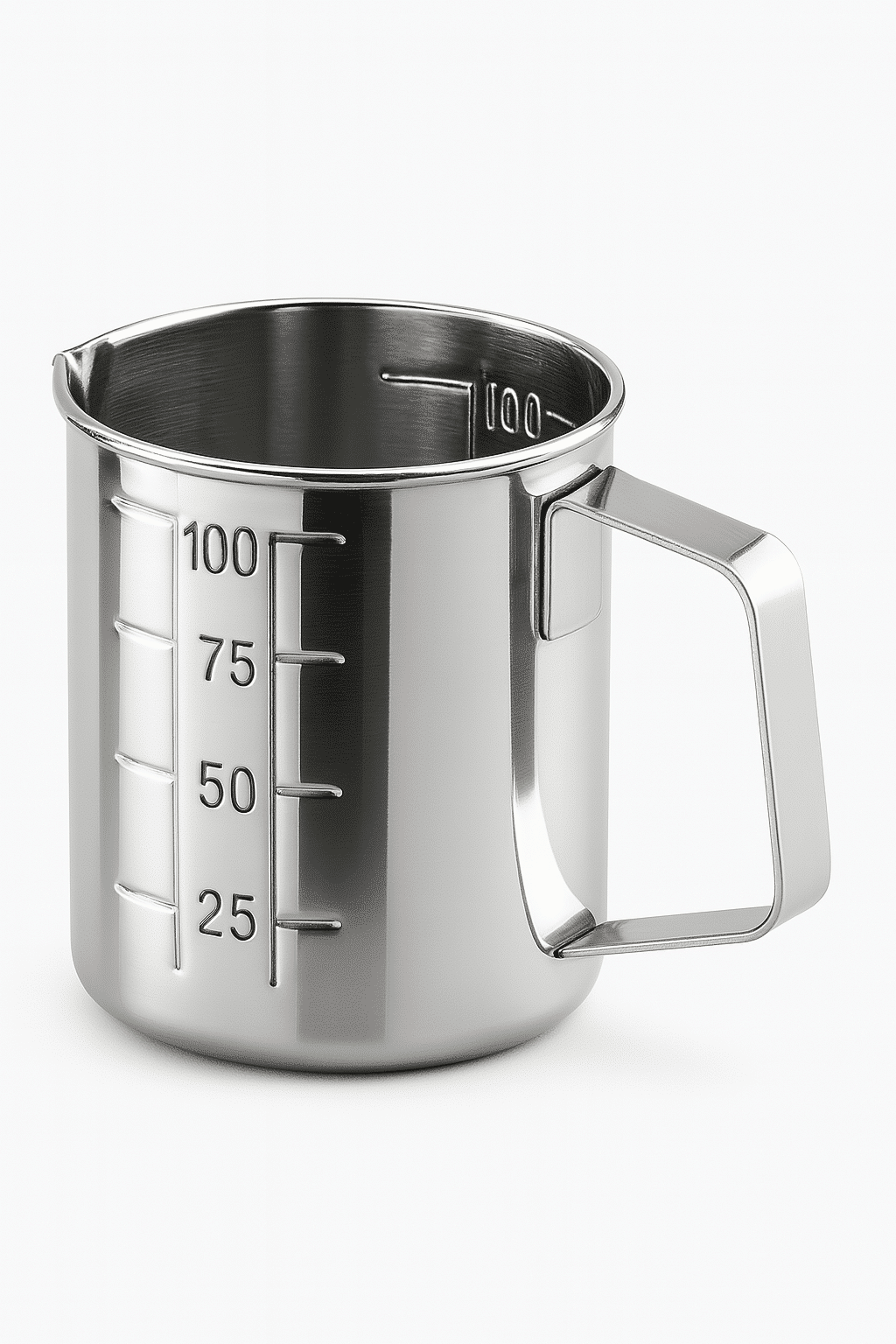 zlewka z uchem ze stali nierdzewnej