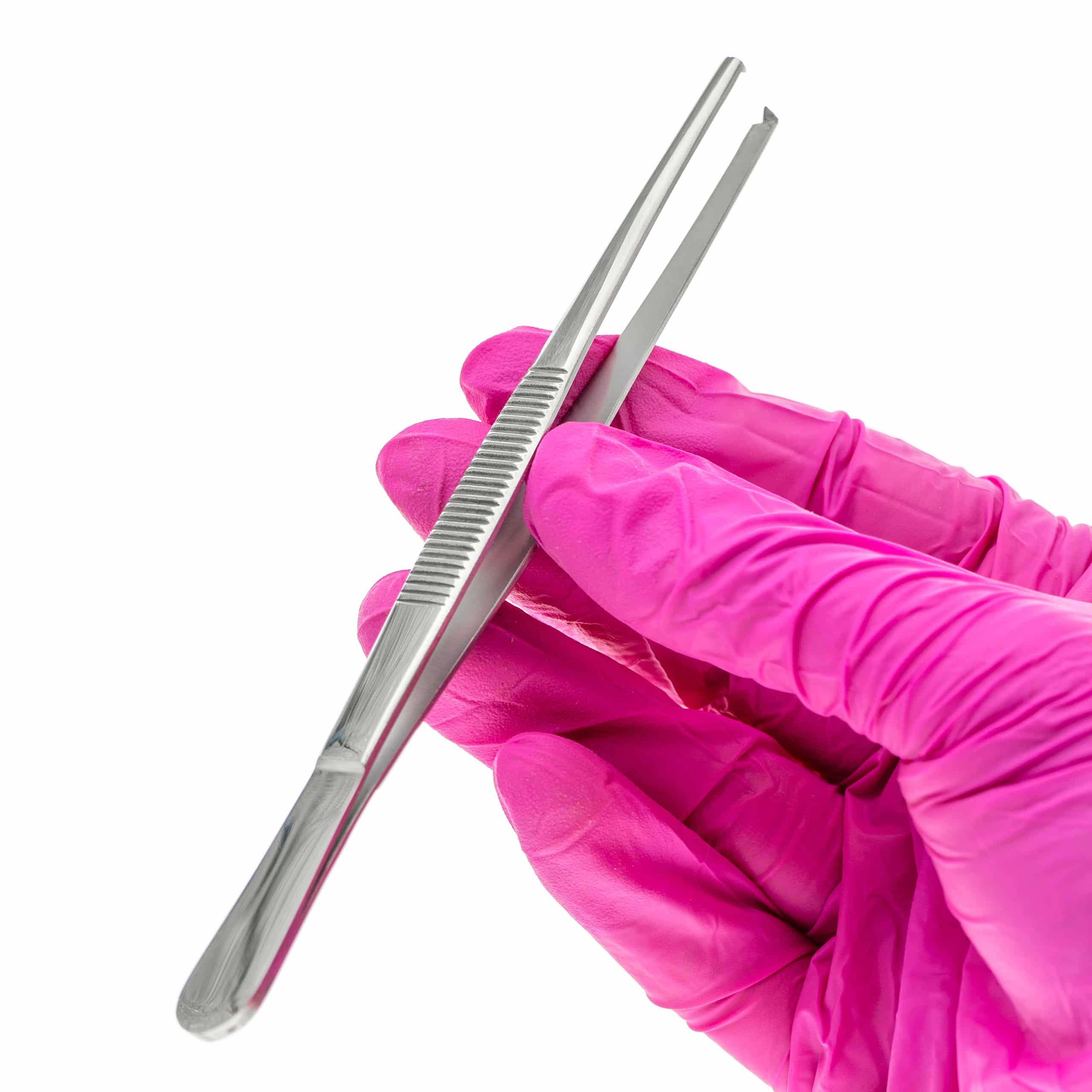 Pęseta chirurgiczna prosta z ząbkami układ 1:2 stal nierdzewna 18/8