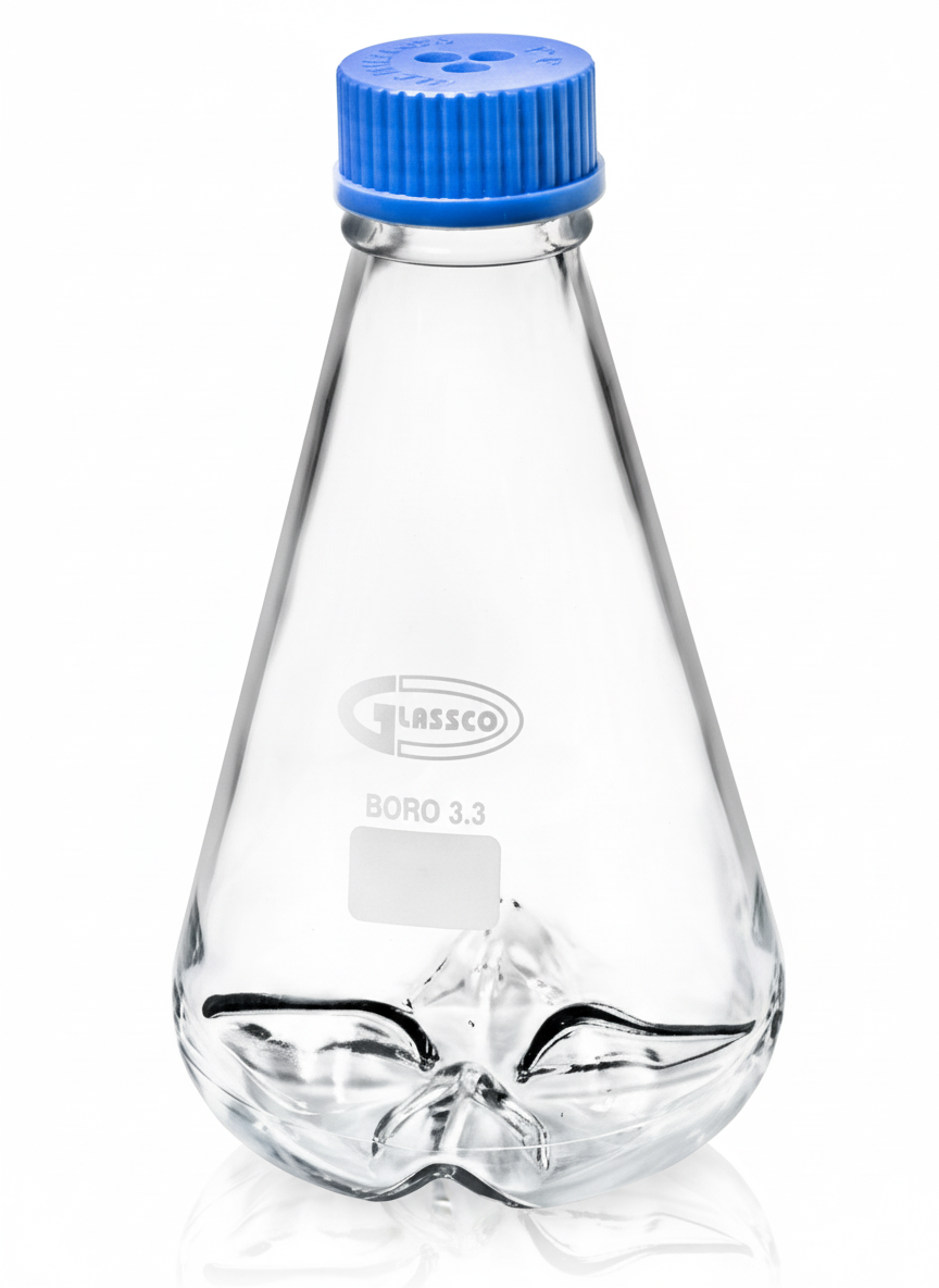 kolba stożkowa erlenmeyera do hodowli