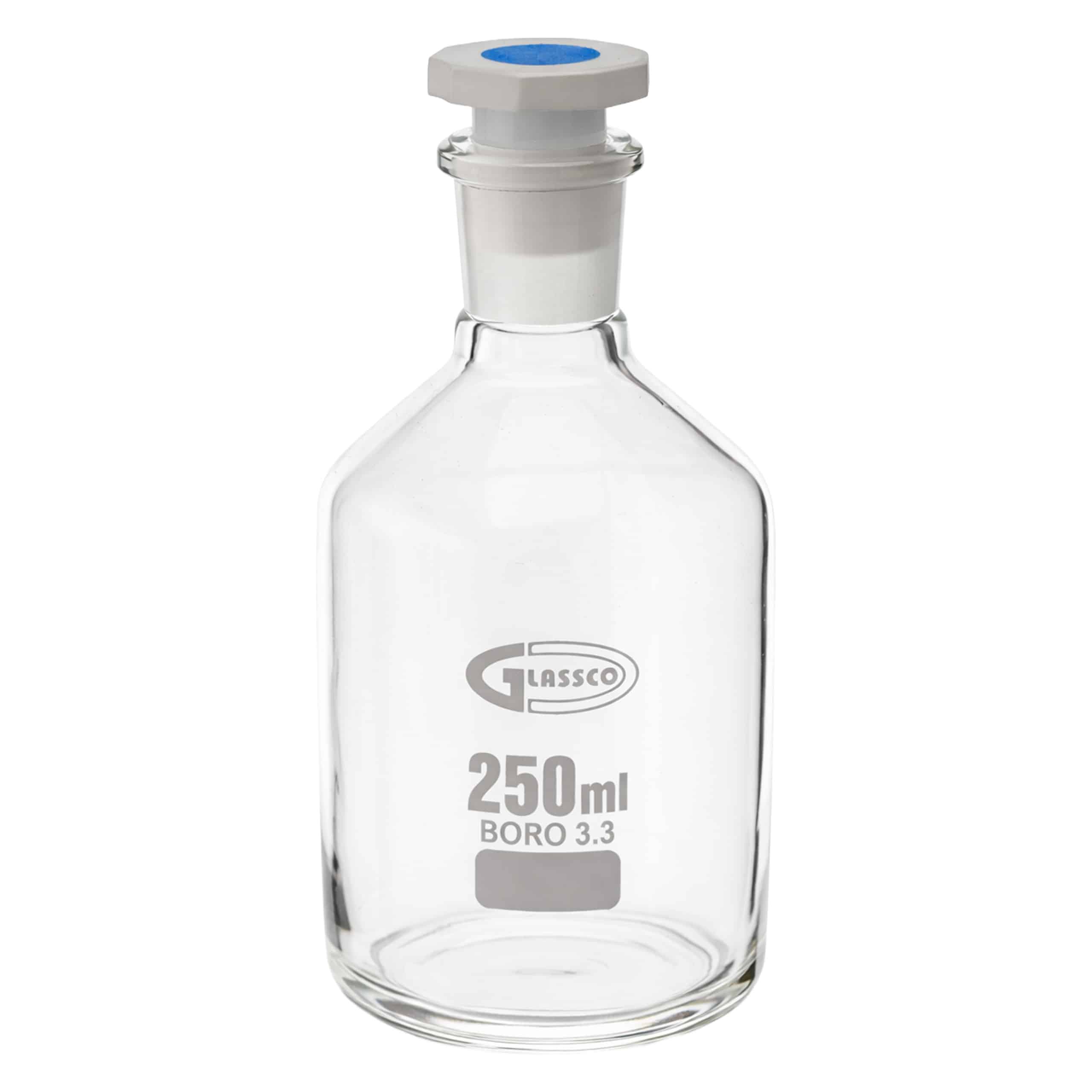 Butelka szklana na odczynniki z korkiem PE