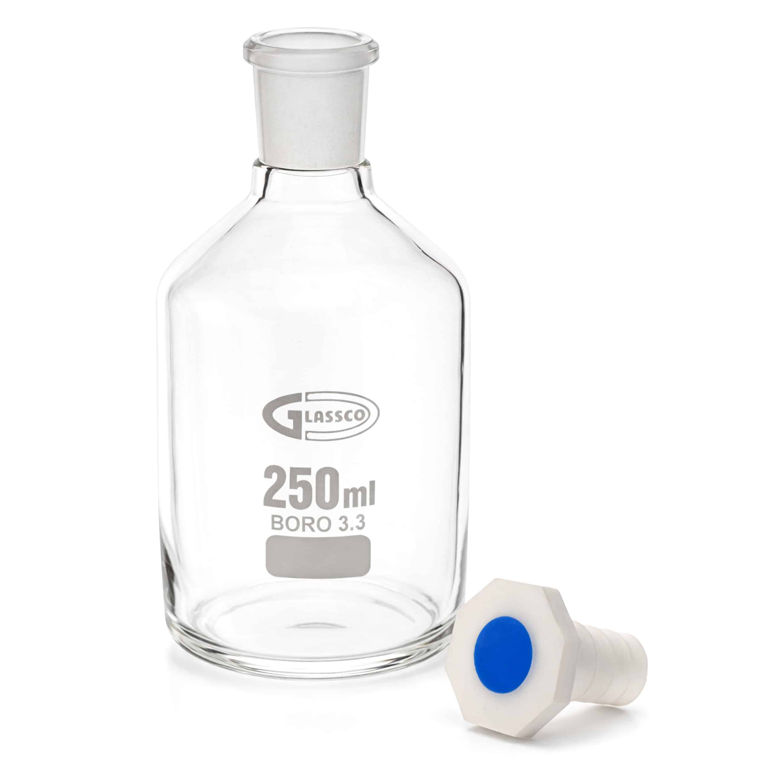 Butelka szklana na odczynniki z korkiem PE