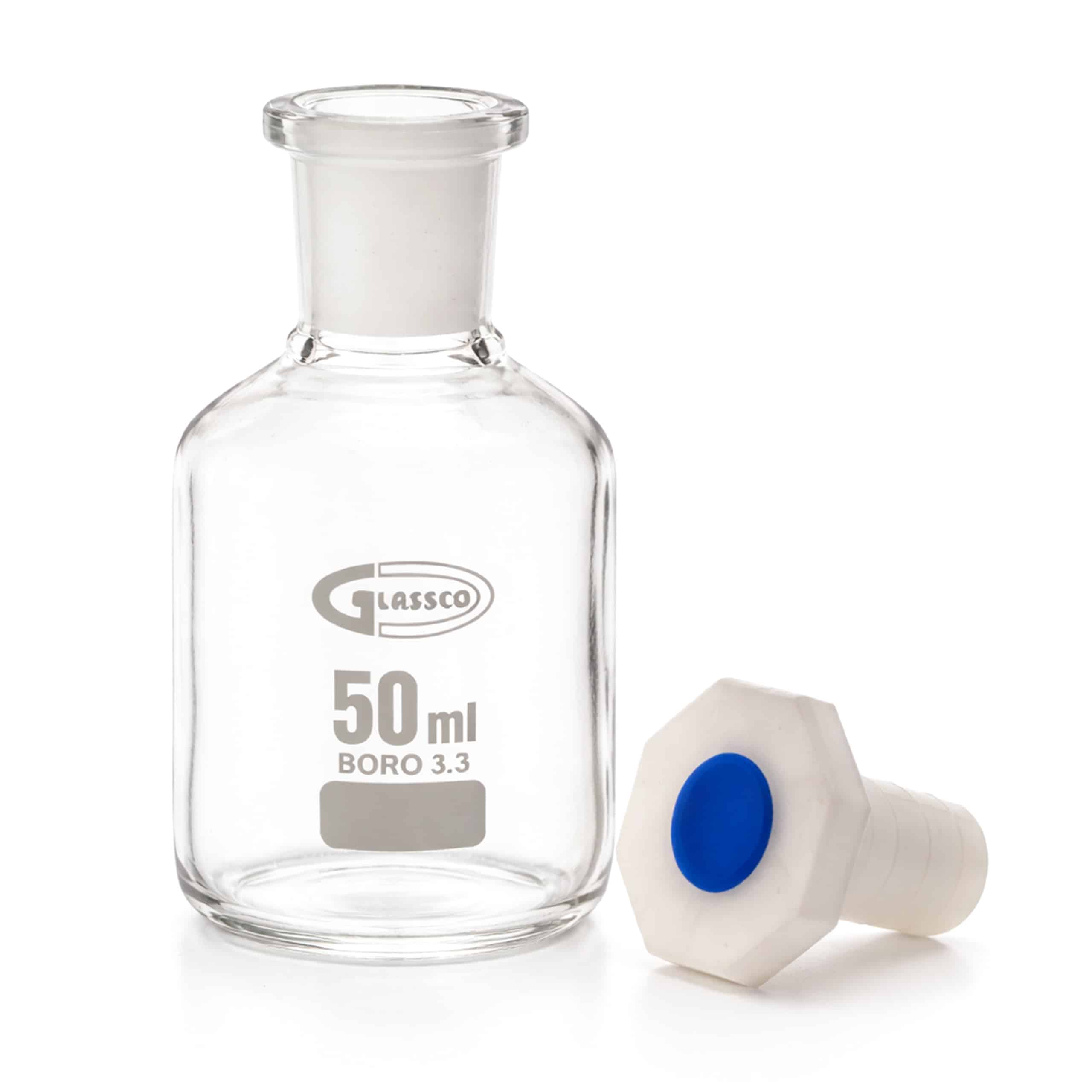 Butelka szklana na odczynniki z korkiem PE