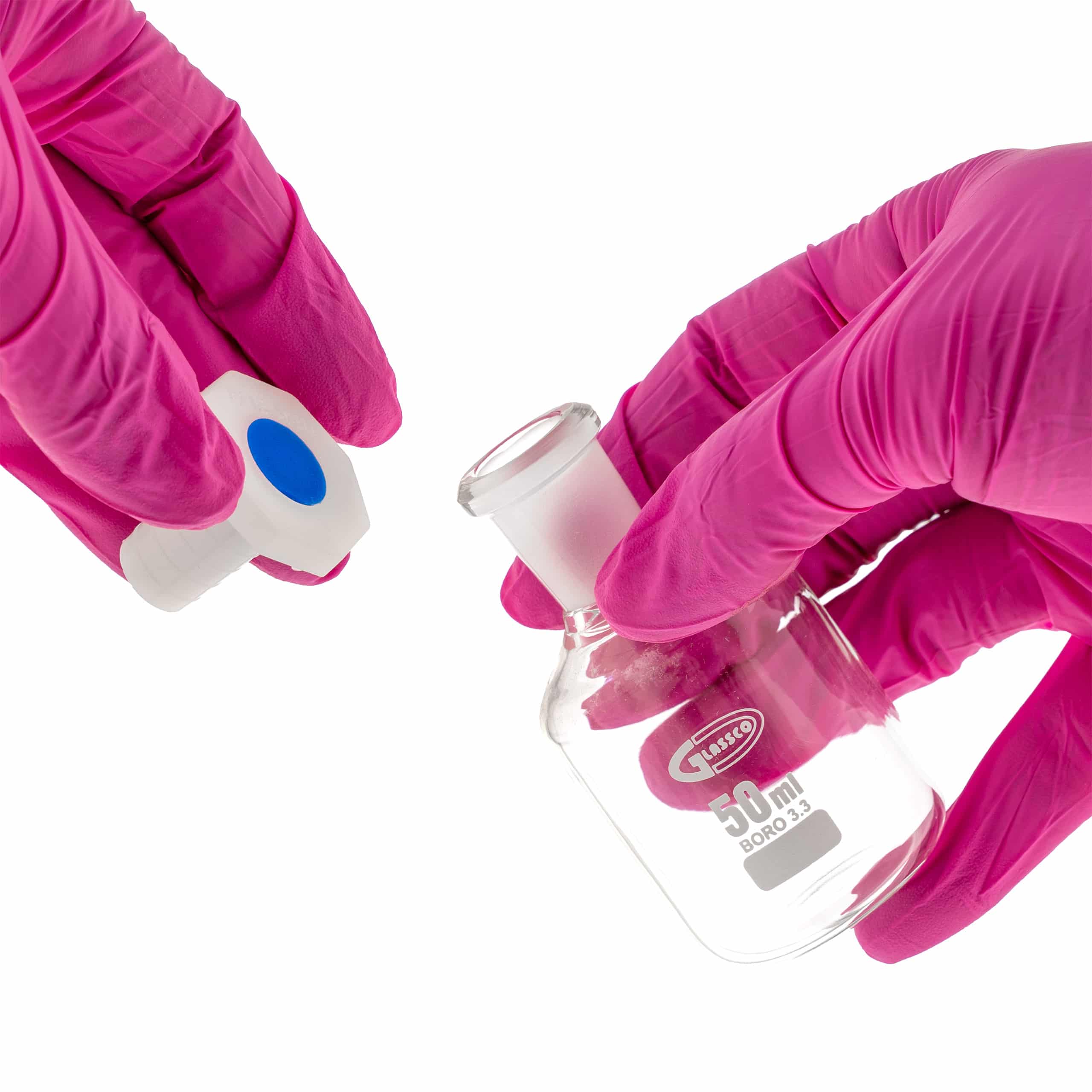 Butelka szklana na odczynniki z korkiem PE