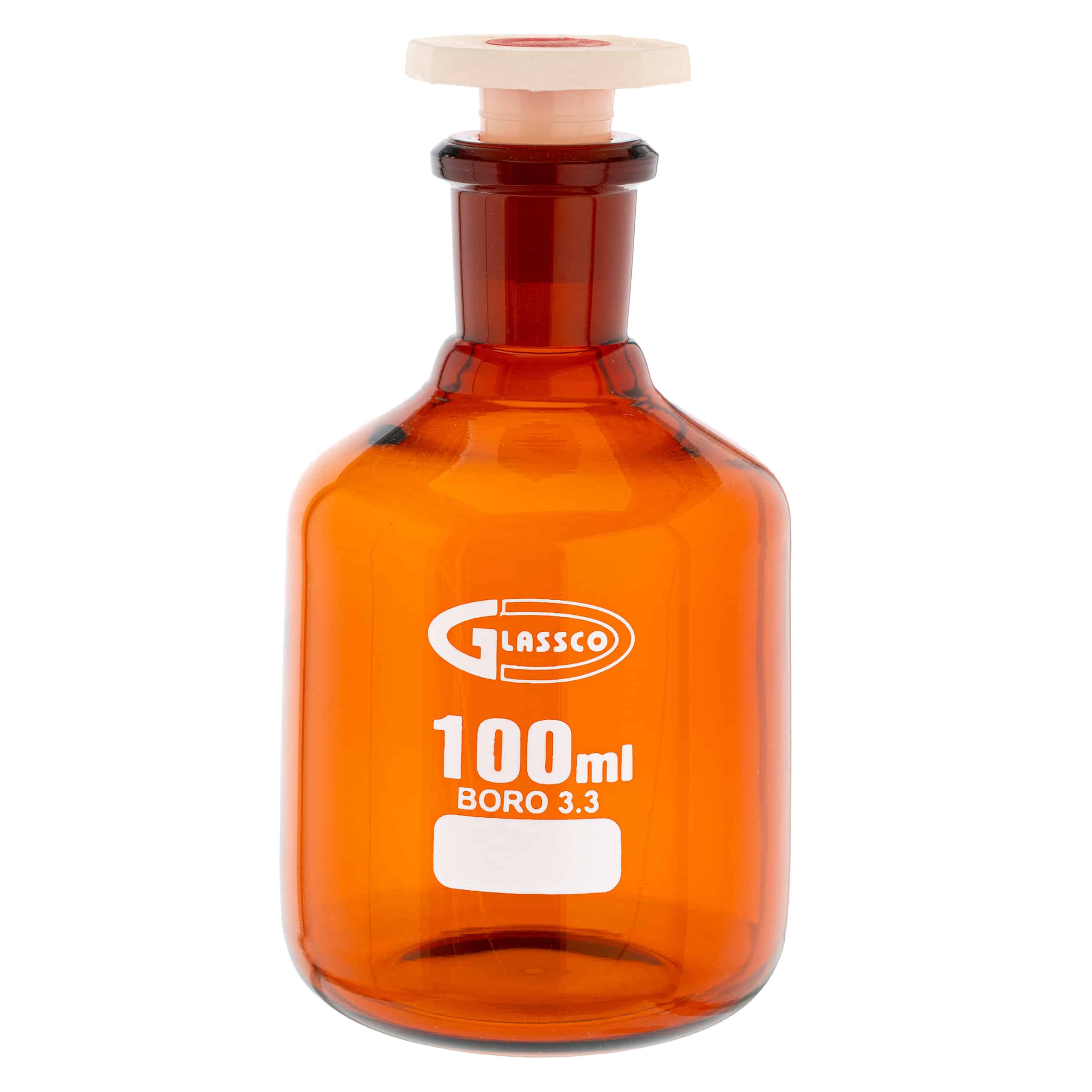 Butelka szklana na odczynniki z korkiem PE