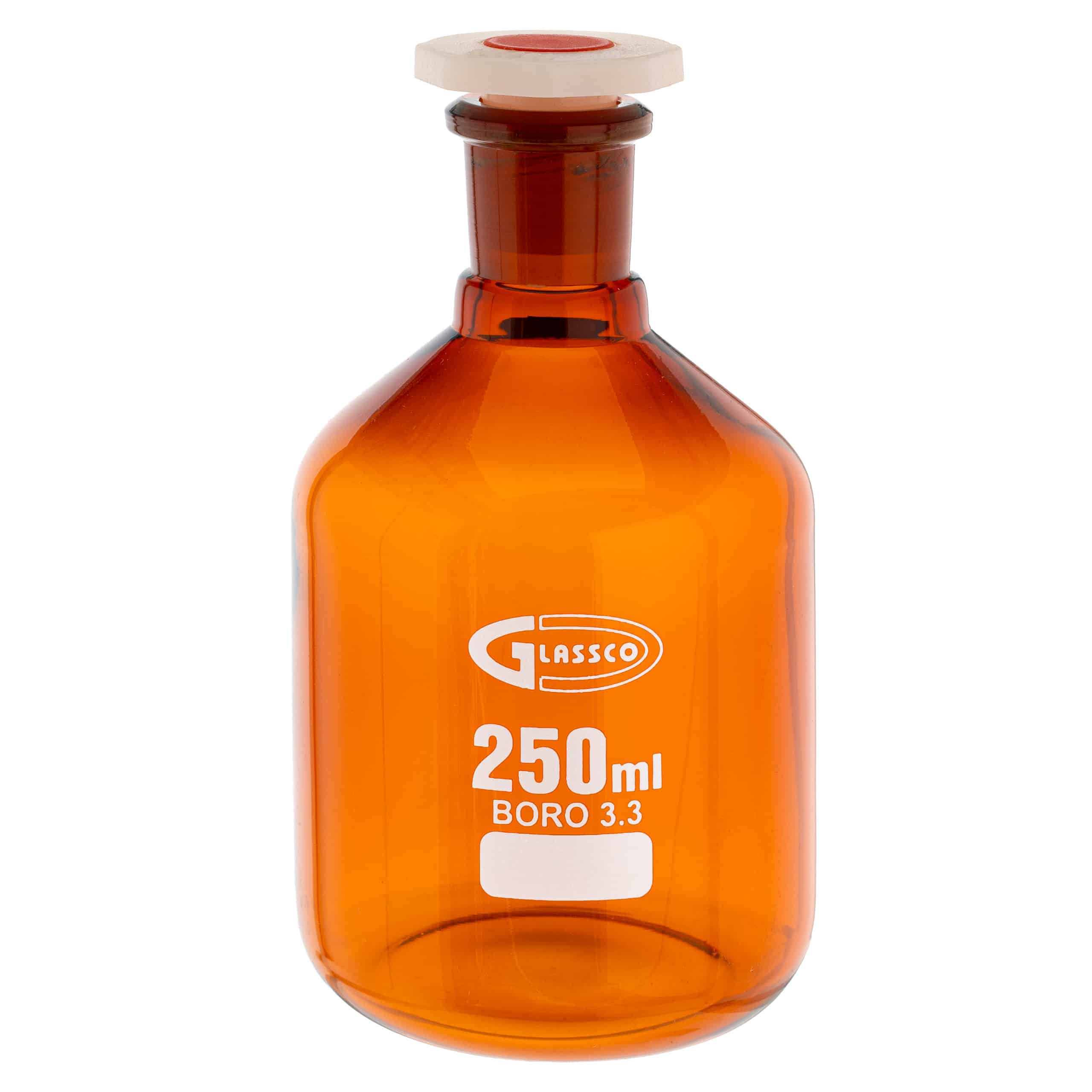 Butelka szklana na odczynniki z korkiem PE