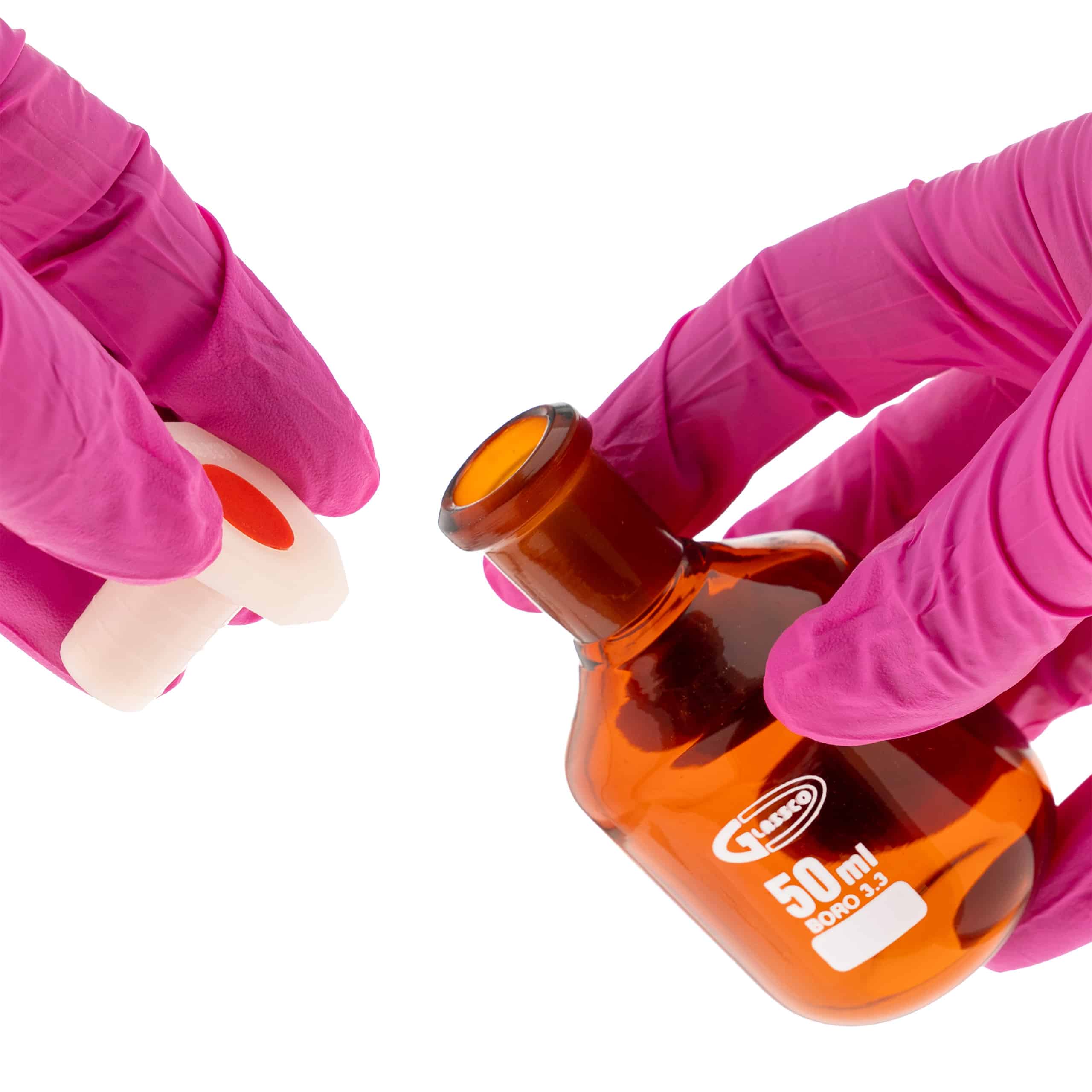 Butelka szklana na odczynniki z korkiem PE