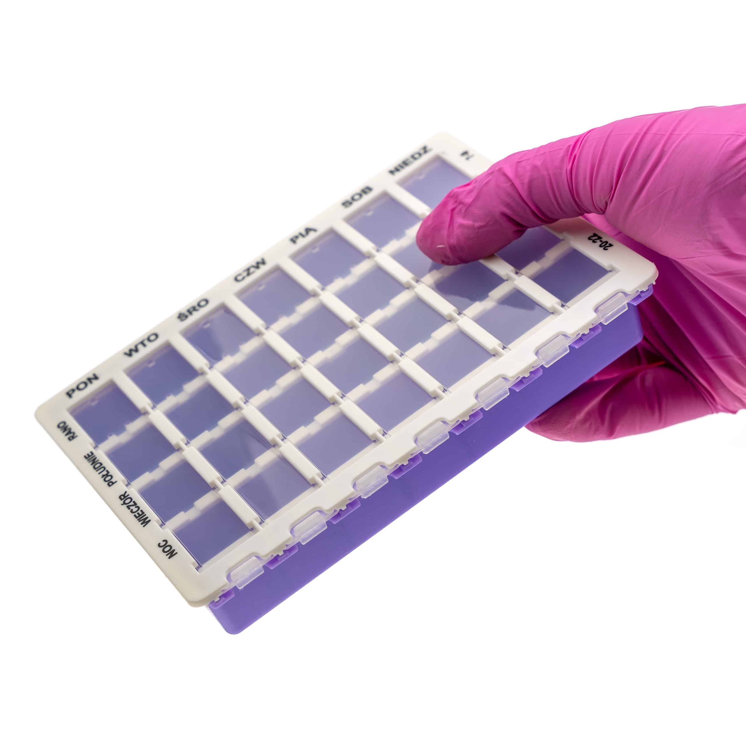 Kasetka na leki, tygodniowa – 4 pory dnia | Maxi 7×4