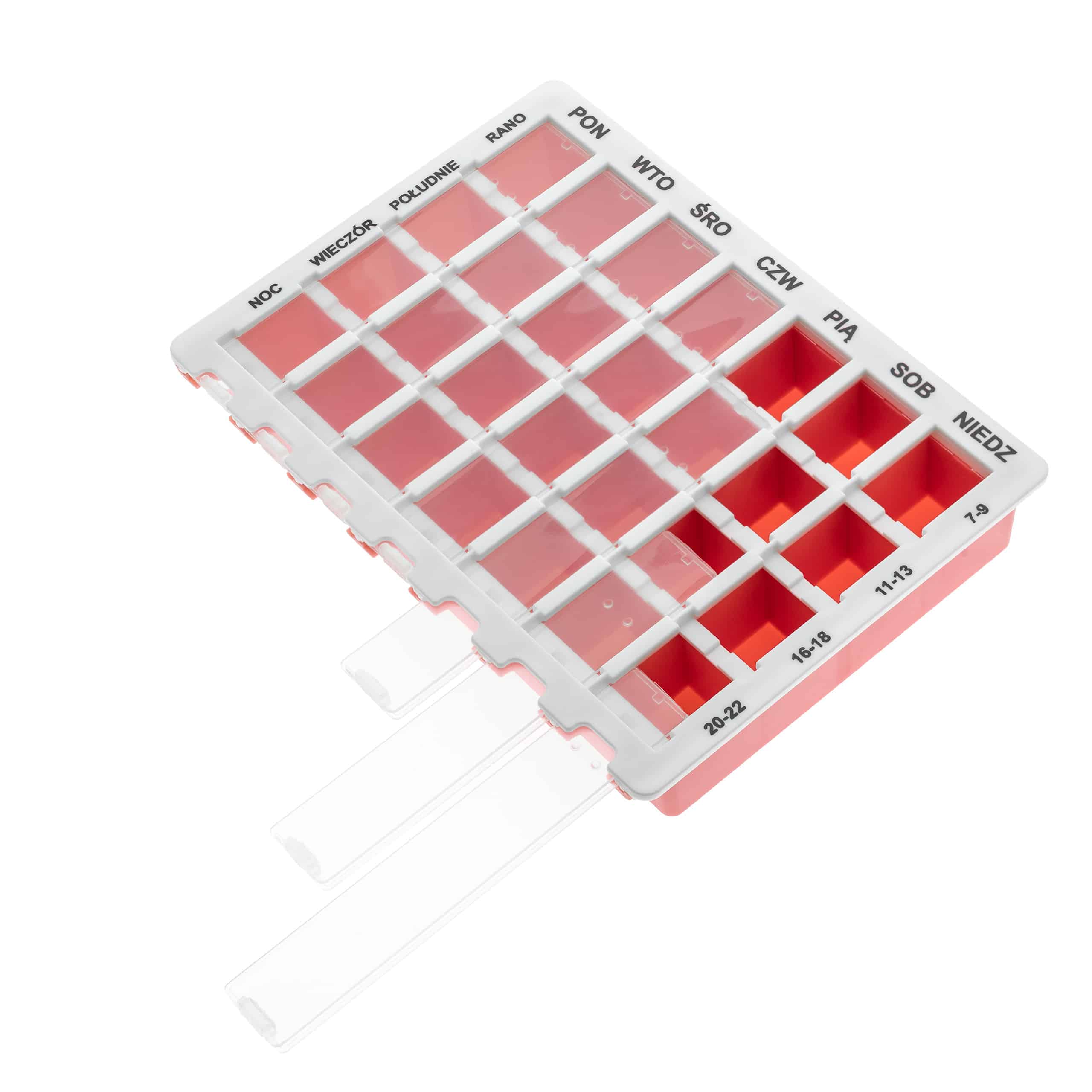 Kasetka na leki, tygodniowa – 4 pory dnia | Maxi 7×4