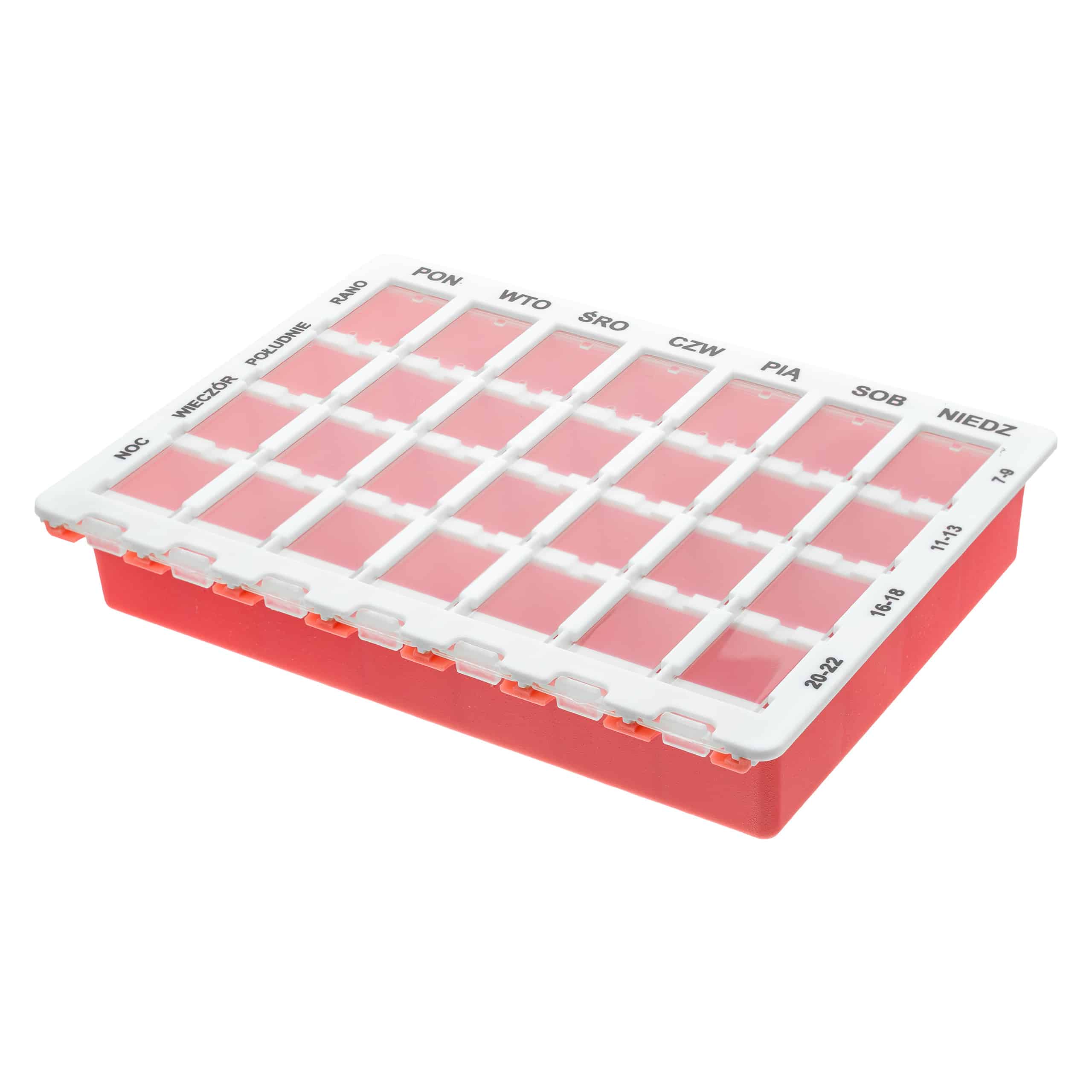 Kasetka na leki, tygodniowa – 4 pory dnia | Maxi 7×4