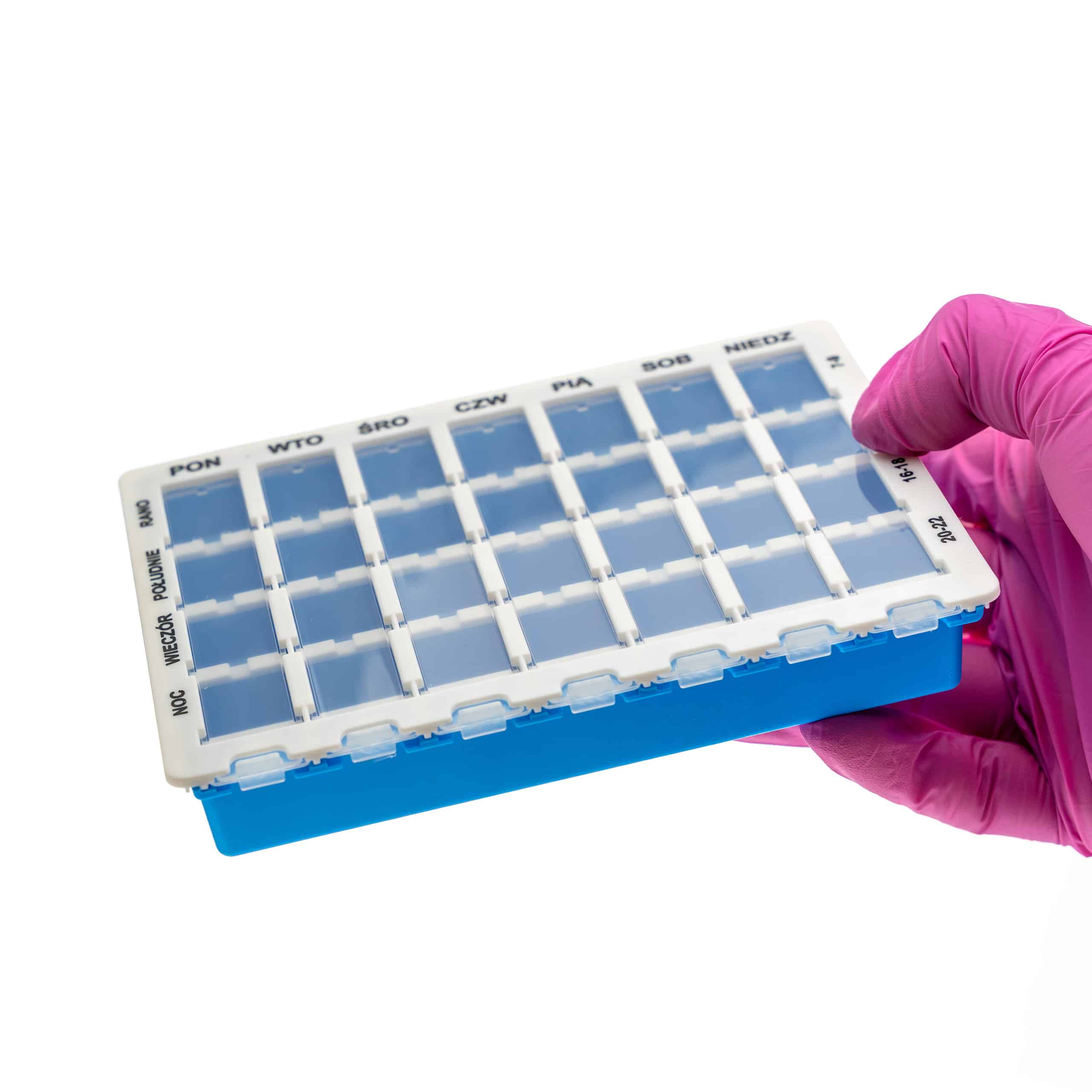 Kasetka na leki, tygodniowa – 4 pory dnia | Maxi 7×4