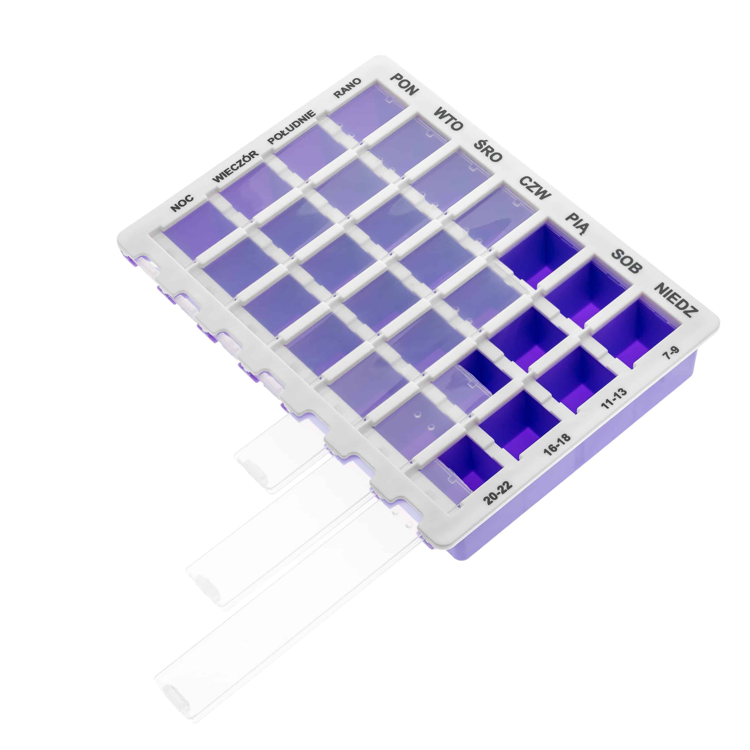 Kasetka na leki, tygodniowa – 4 pory dnia | Maxi 7×4