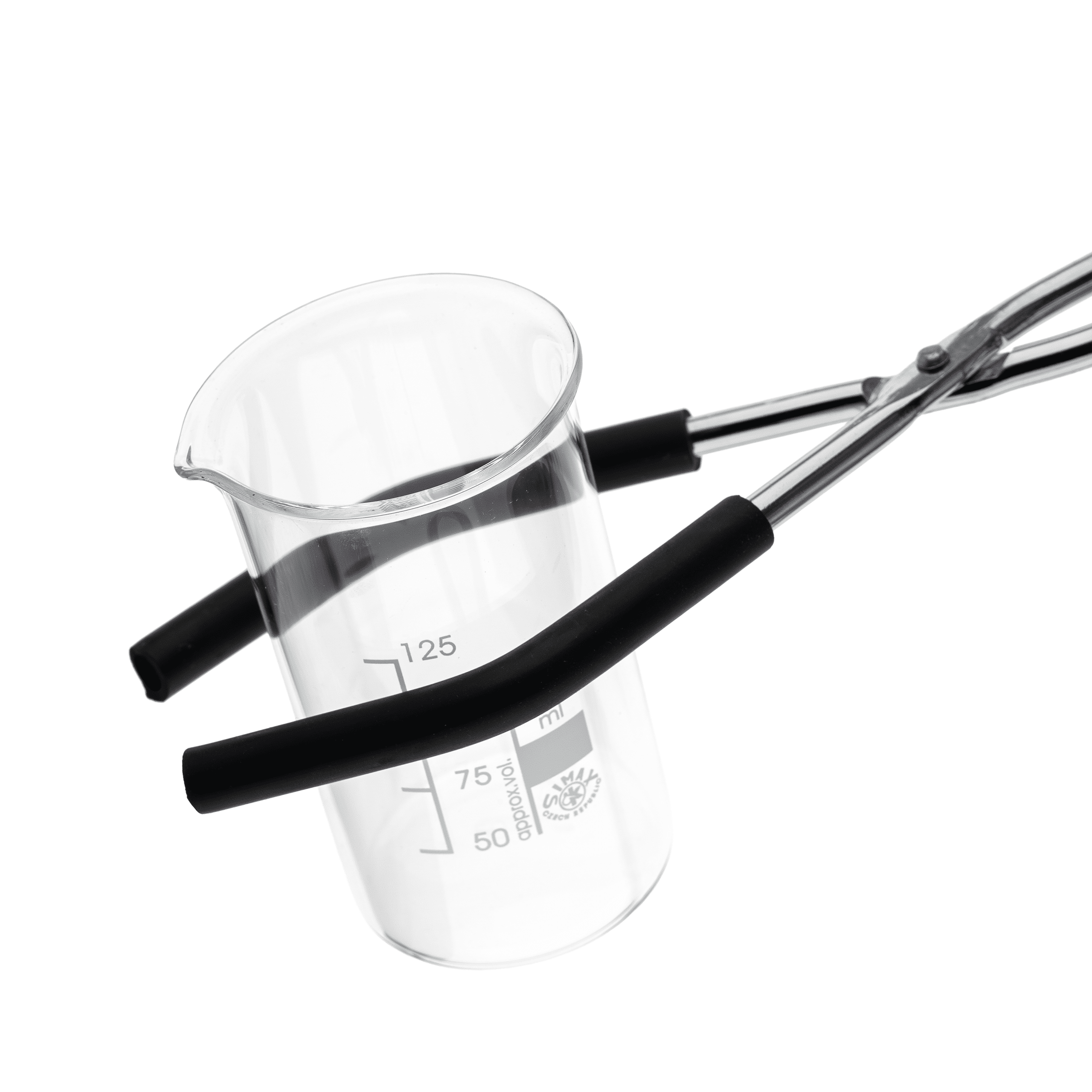 Szczypce do zlewek 260 mm, powlekane gumą, stal chromowana