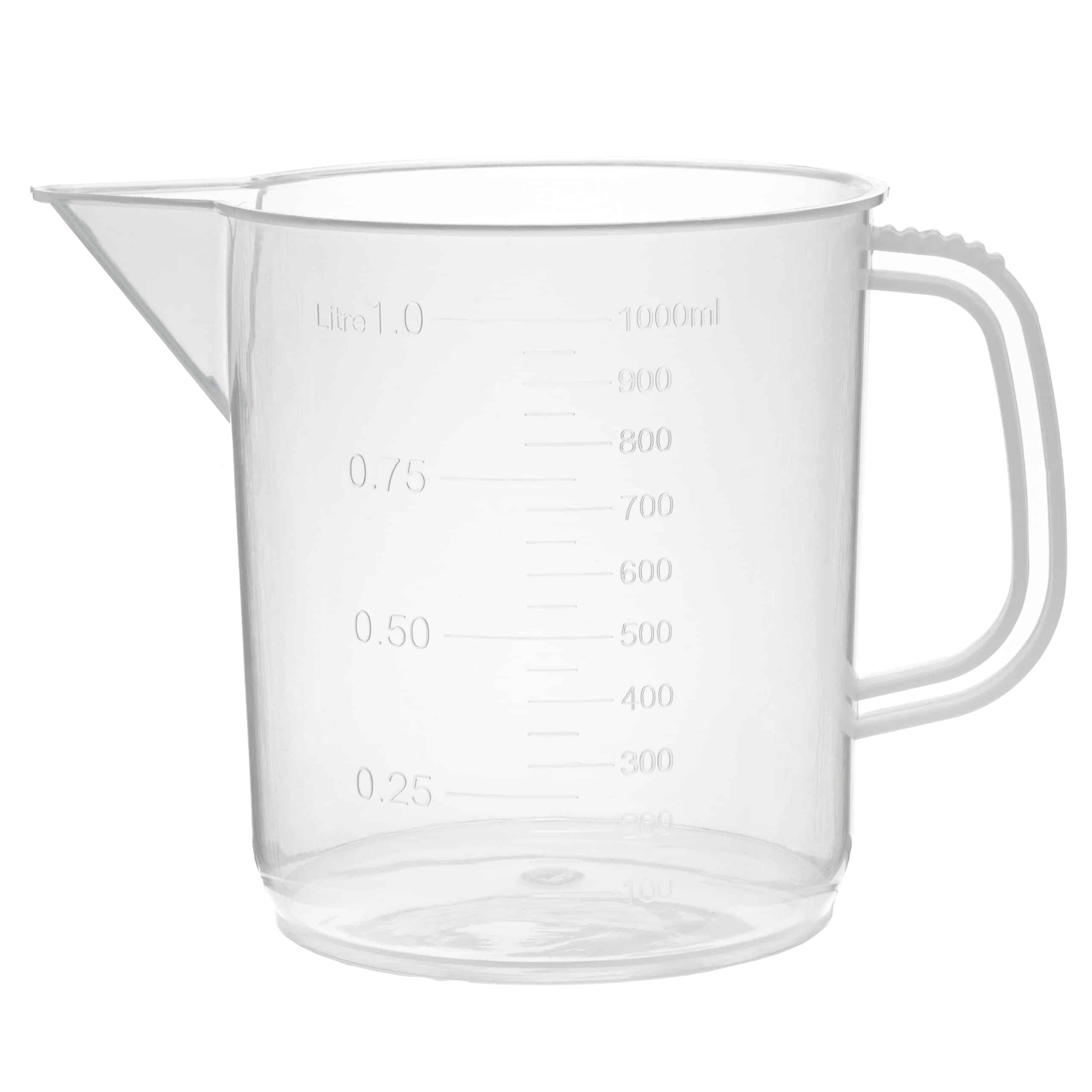 Zlewka z uchem plastikowa, polipropylen PP