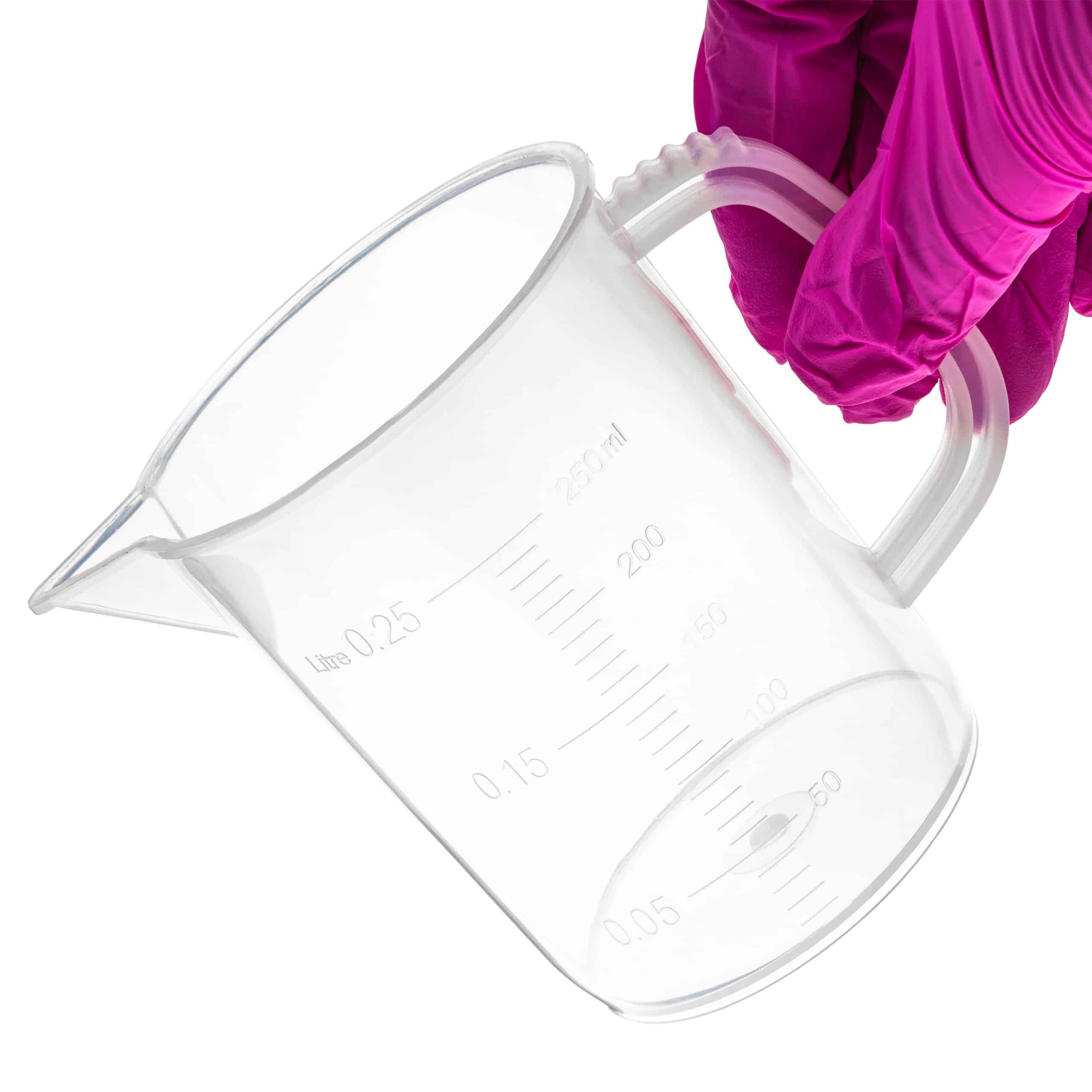 Zlewka z uchem plastikowa, polipropylen PP