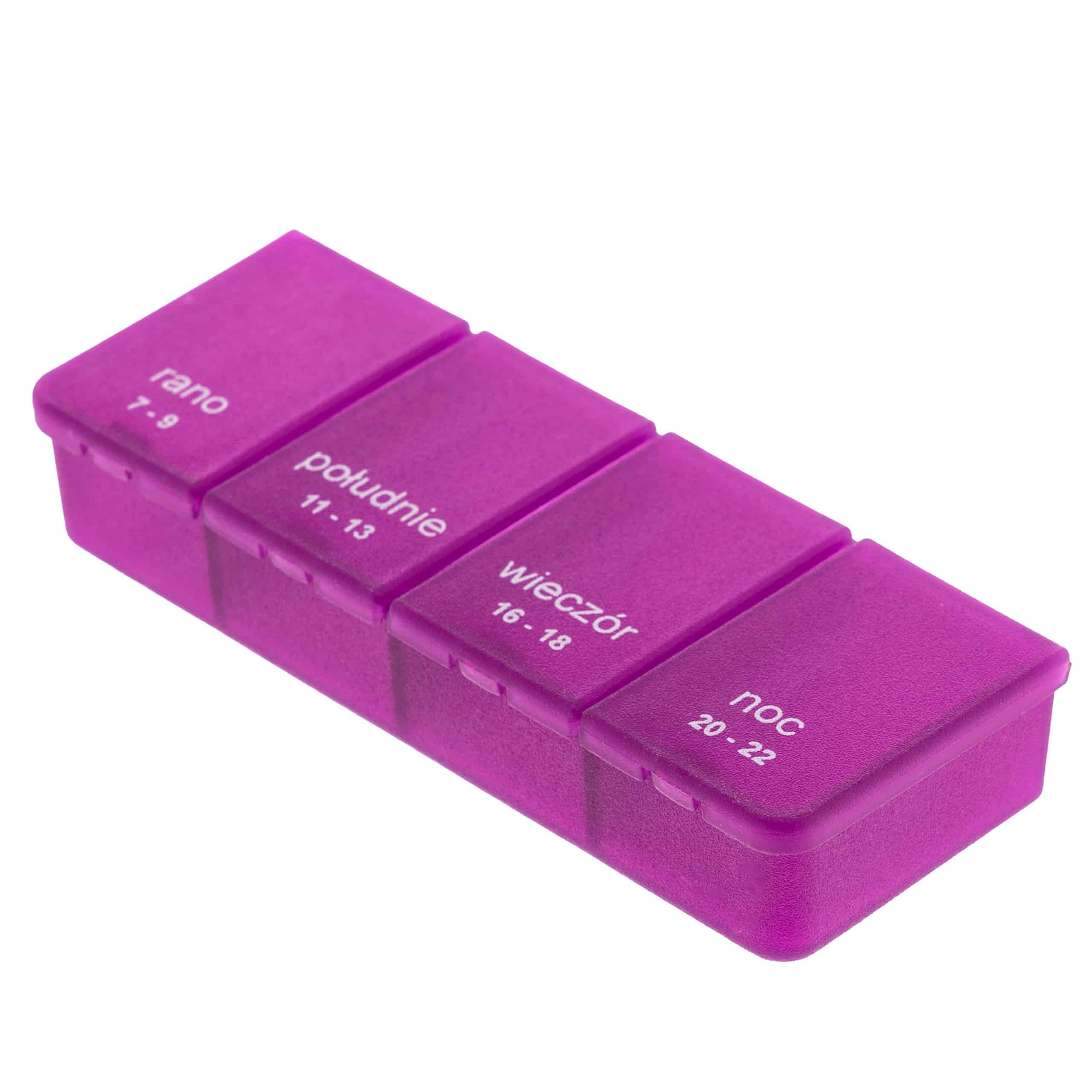 Kasetka na leki, jednodniowa – 4 pory dnia | Elena Mini 1×4
