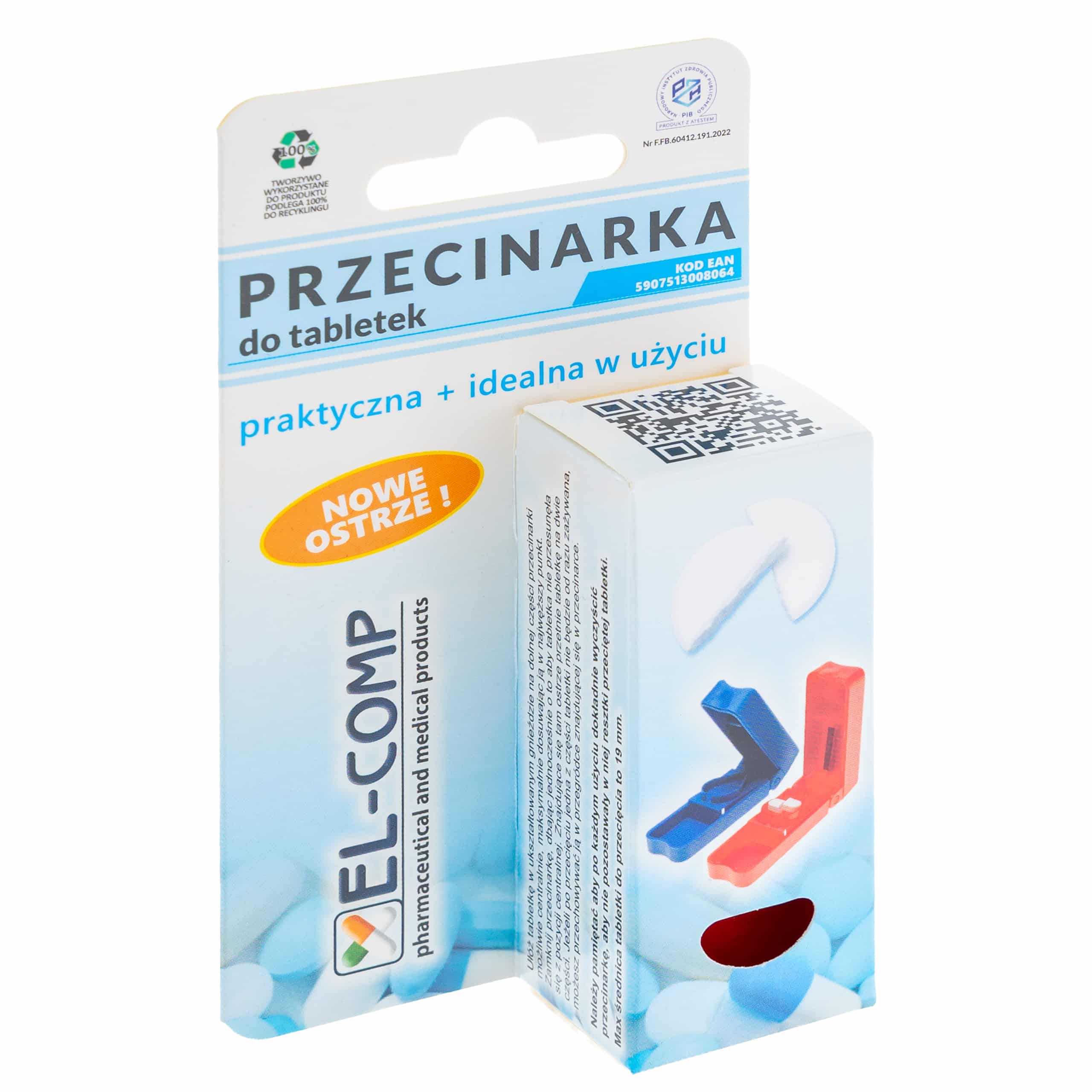 Przecinarka do tabletek 19 mm, atest PZH