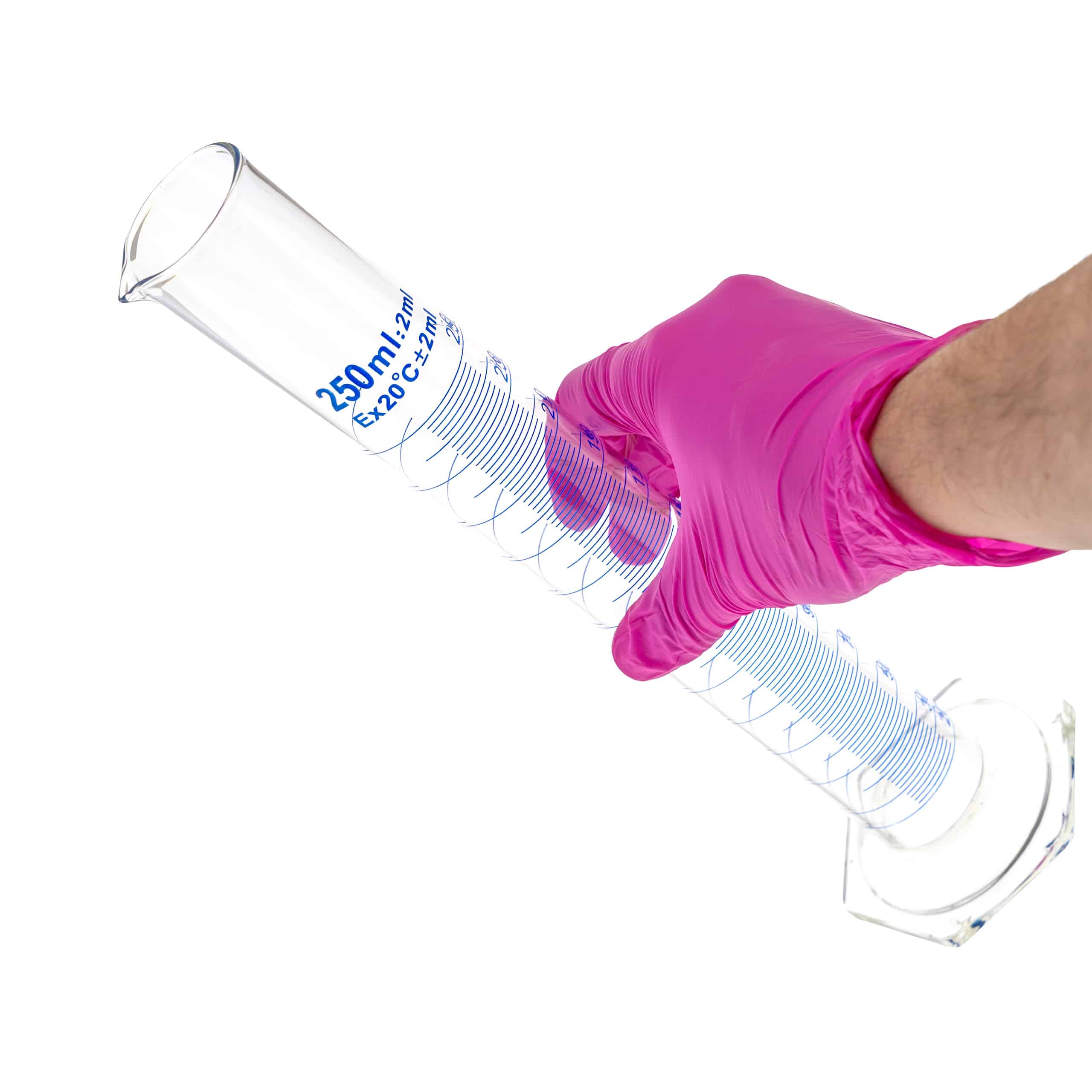 Cylinder miarowy szklany, klasa B, stopka sześciokątna