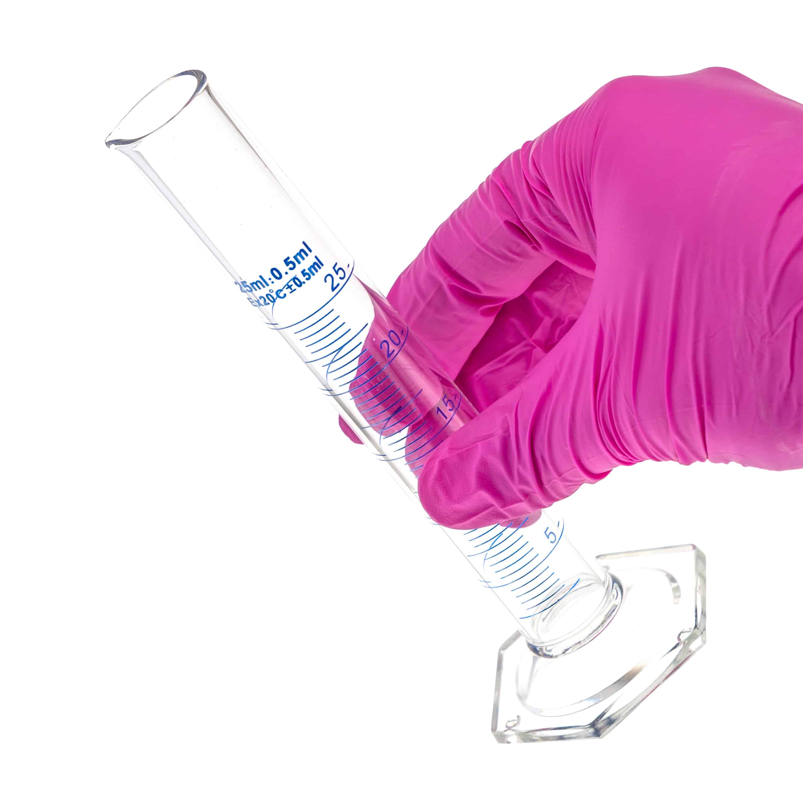 Cylinder miarowy szklany, klasa B, stopka sześciokątna