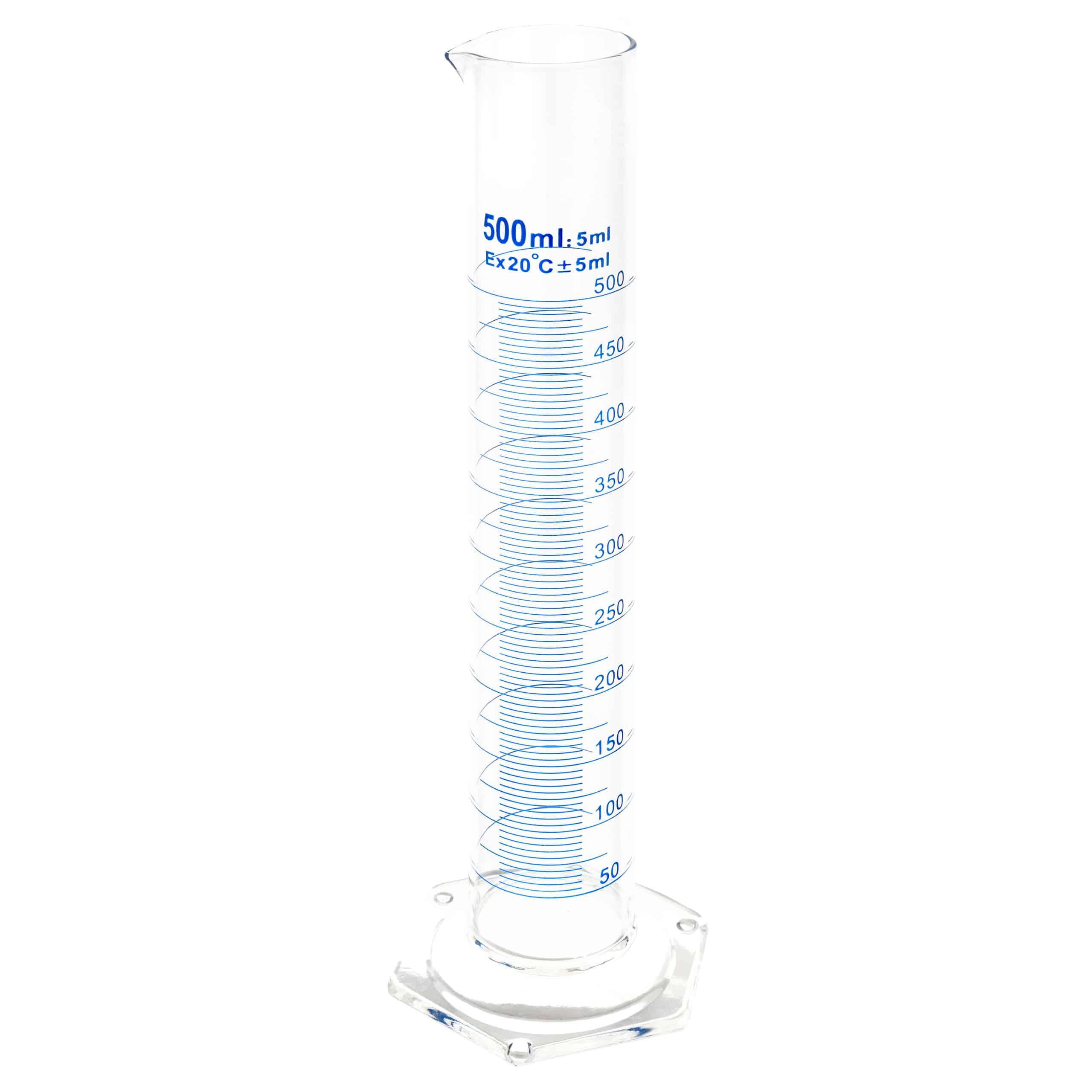 Cylinder miarowy szklany, klasa B, stopka sześciokątna