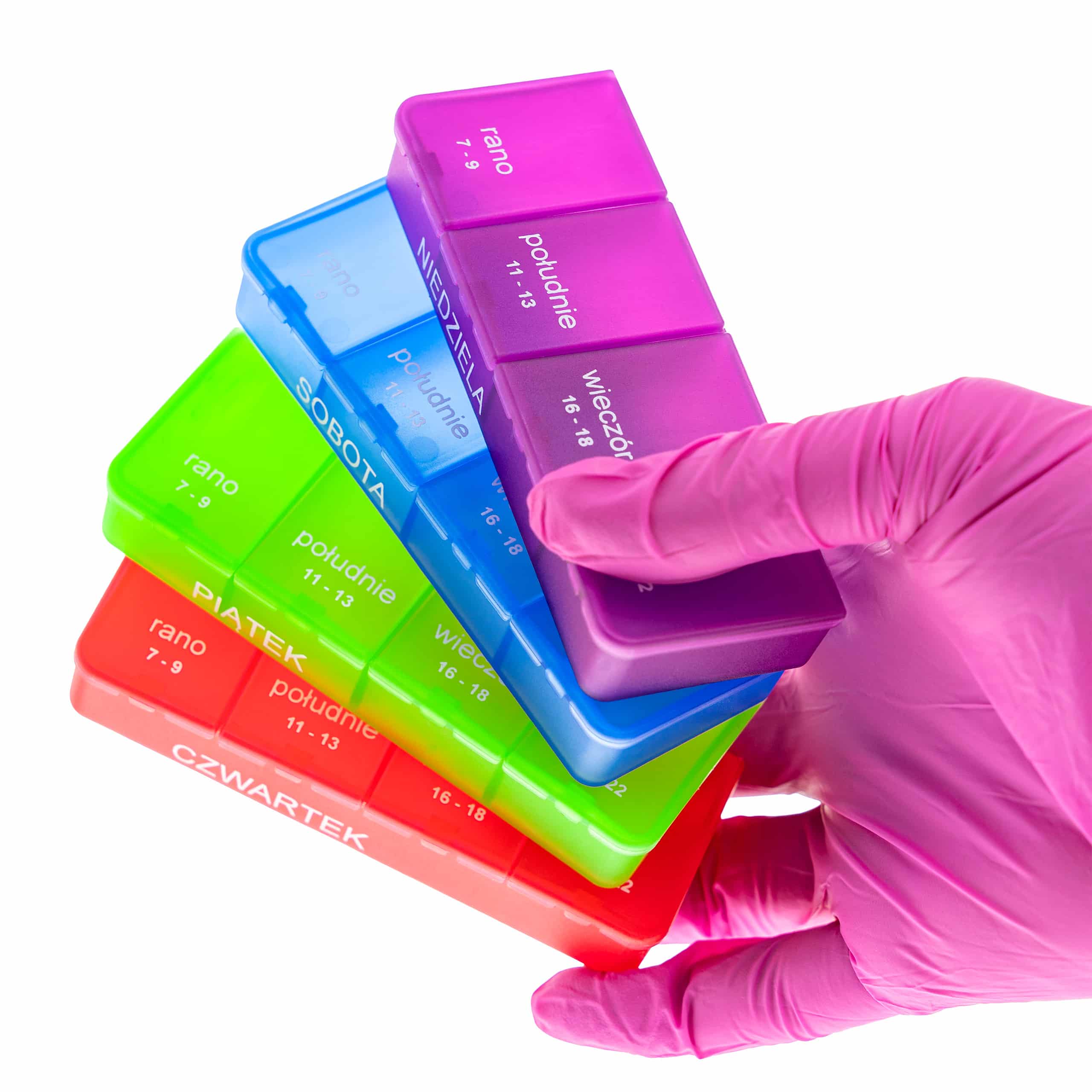 Kasetka na leki, tygodniowa – 4 pory dnia | Elena 4×7