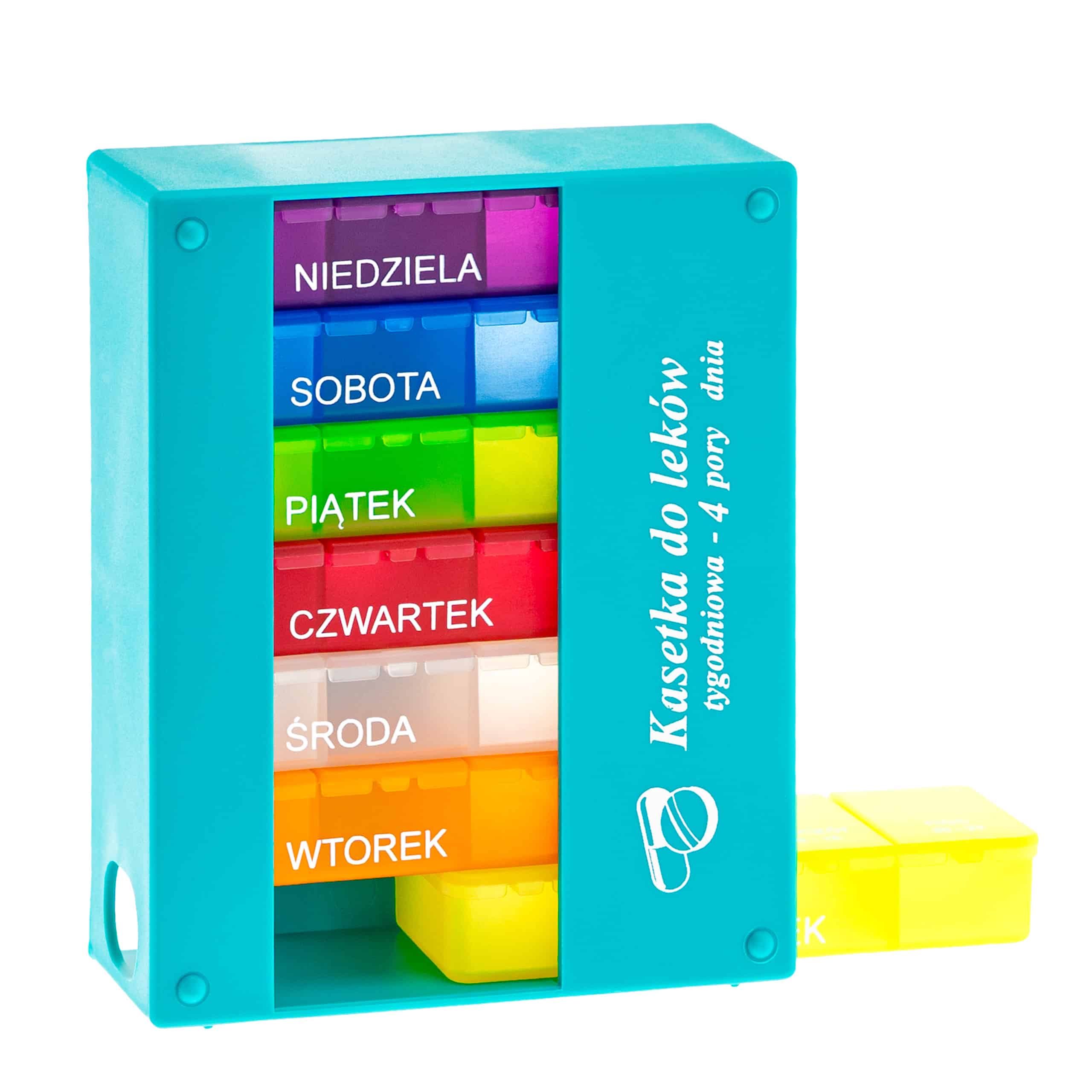 Kasetka na leki, tygodniowa – 4 pory dnia | Elena 4×7