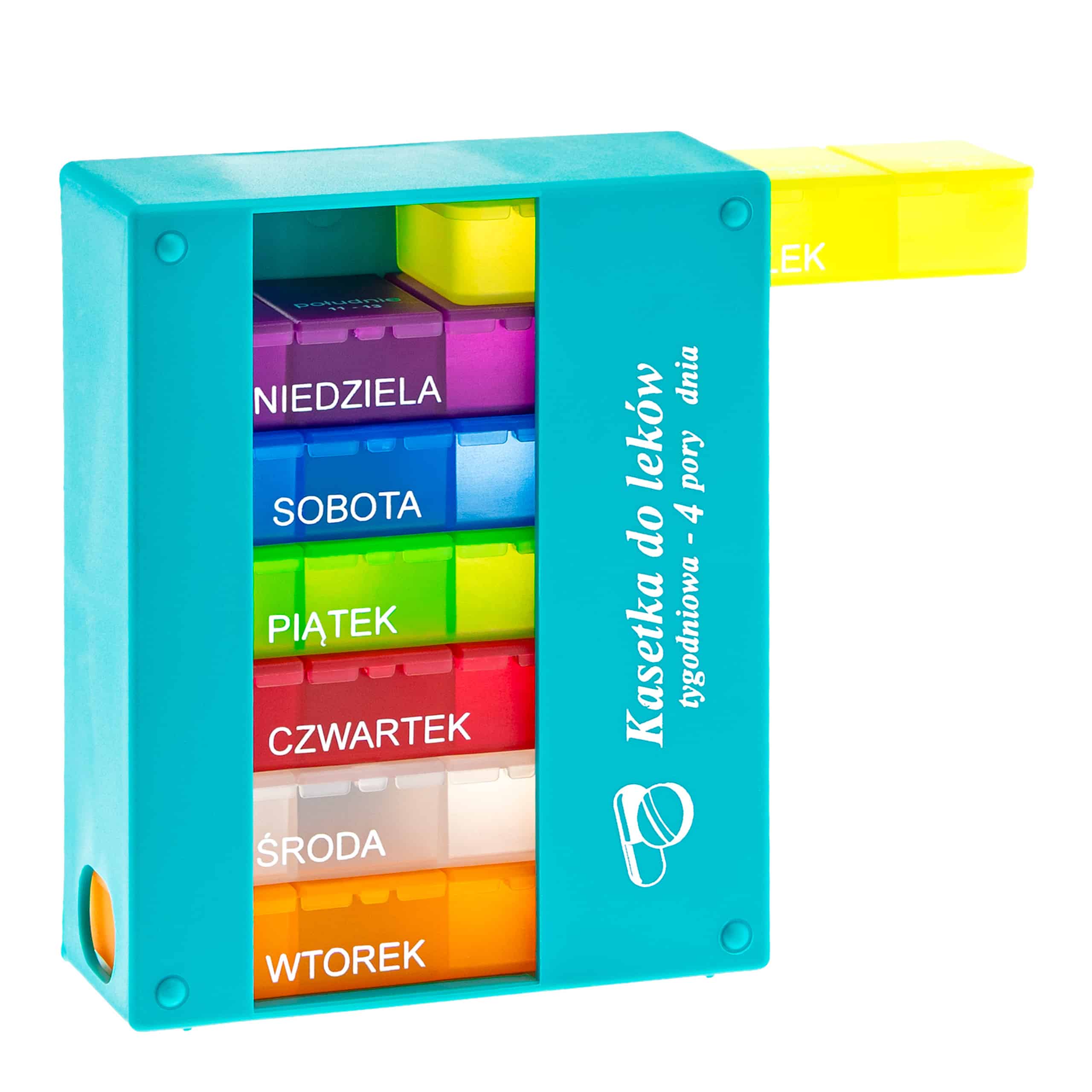Kasetka na leki, tygodniowa – 4 pory dnia | Elena 4×7