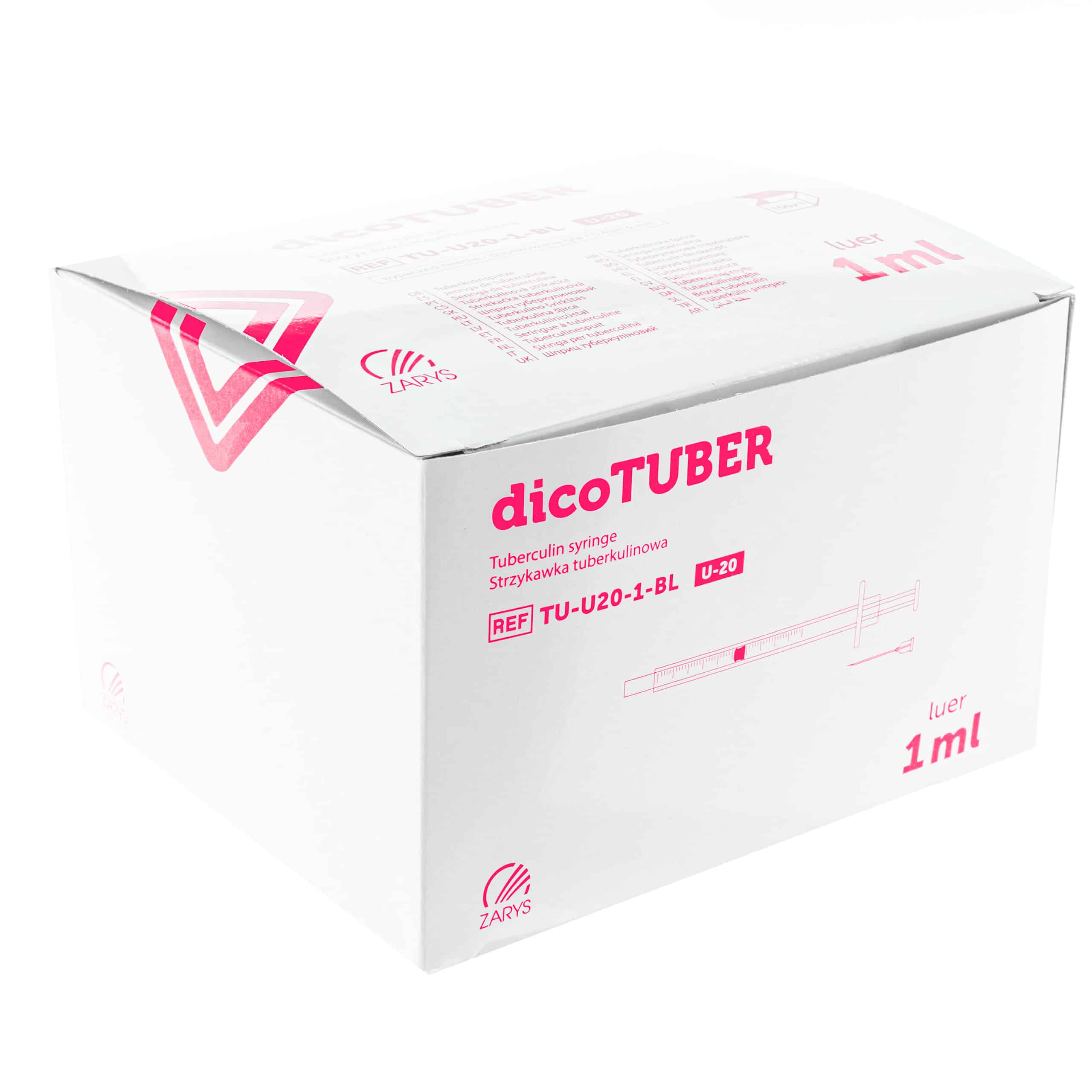 dicoTUBER strzykawka tuberkulinowa 1 ml z igłą, 100 szt.