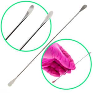 Mikroszpatułka dwustronna, stal 18/8