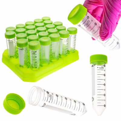 Probówki wirówkowe, stożkowe 50 ml w statywie, sterylne