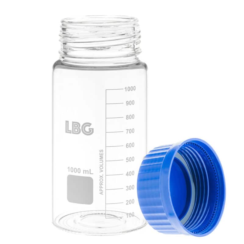 LABBOX Butelka laboratoryjna szklana, gwint GL80