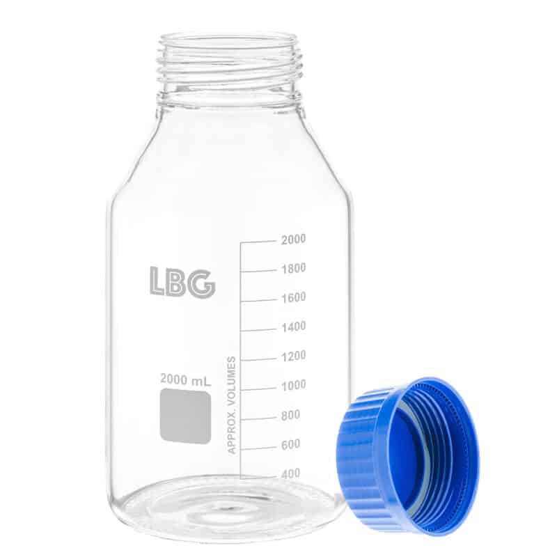LABBOX Butelka laboratoryjna szklana, gwint GL80