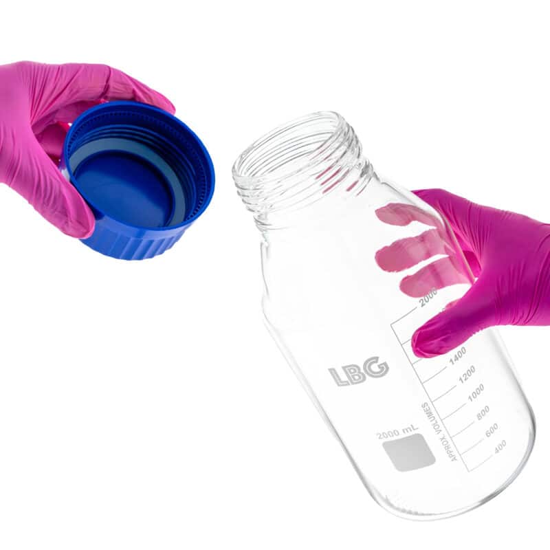 LABBOX Butelka laboratoryjna szklana, gwint GL80