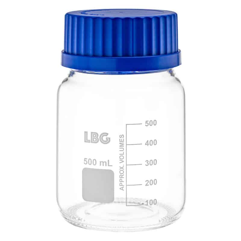 LABBOX Butelka laboratoryjna szklana, gwint GL80