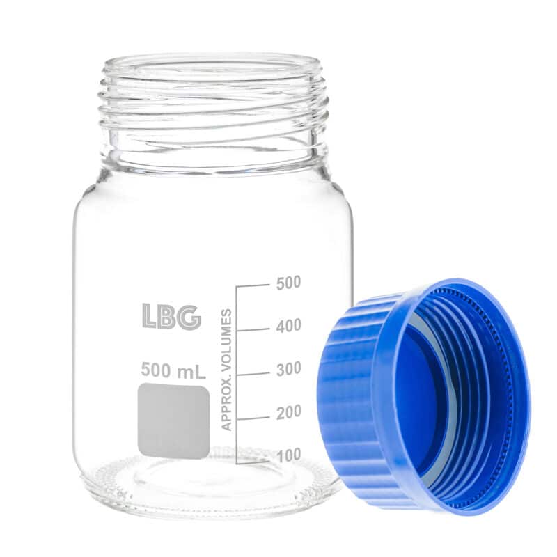LABBOX Butelka laboratoryjna szklana, gwint GL80