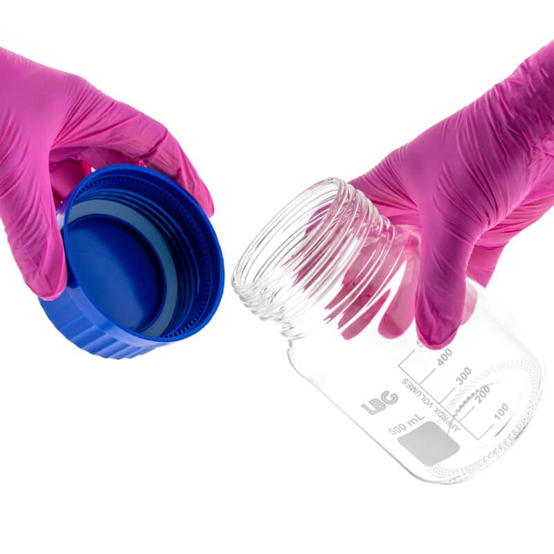 LABBOX Butelka laboratoryjna szklana, gwint GL80