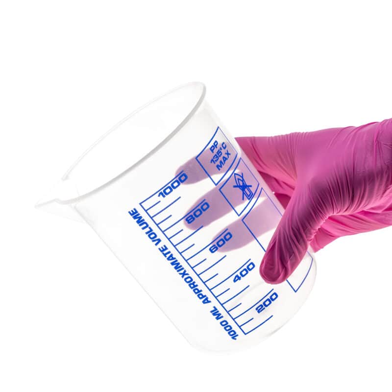 Zlewka plastikowa niska laboratoryjna, PP